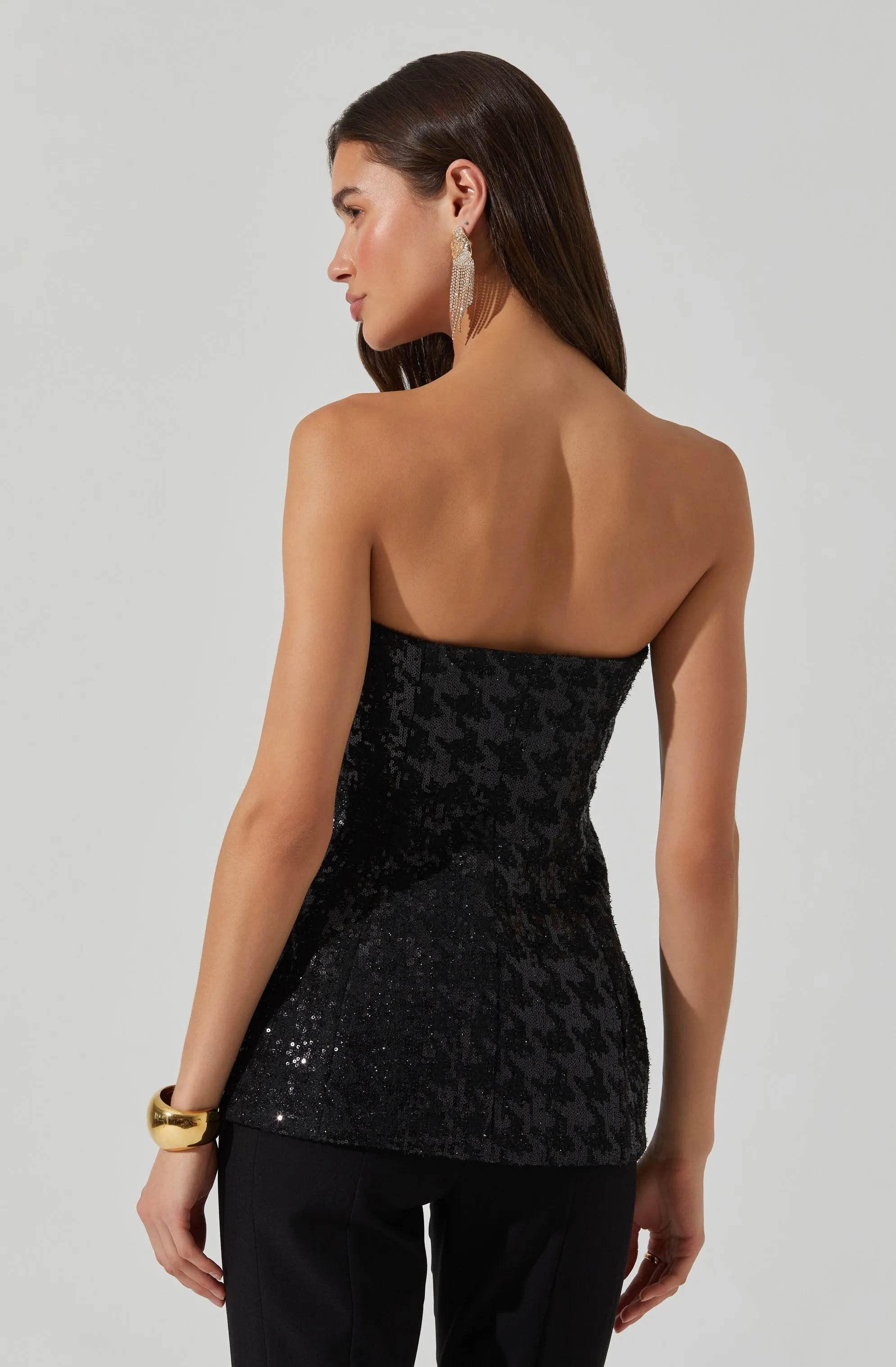 Milani Tweed Houndstooth Sequin Top sold by Astr product image thumbnail 5