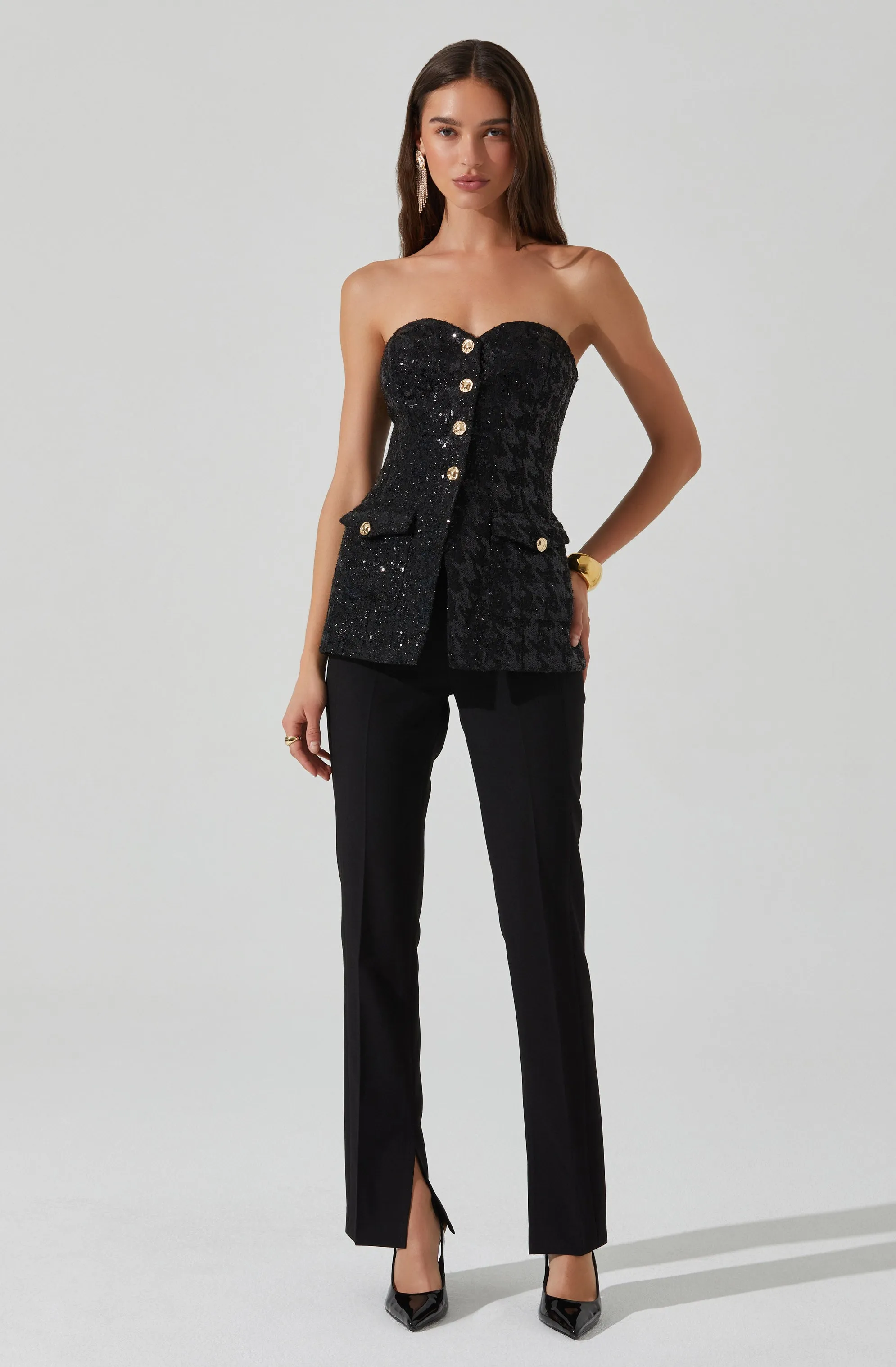 Milani Tweed Houndstooth Sequin Top sold by Astr product image thumbnail 2