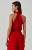 Iza Satin High Neck Top sold by Astr