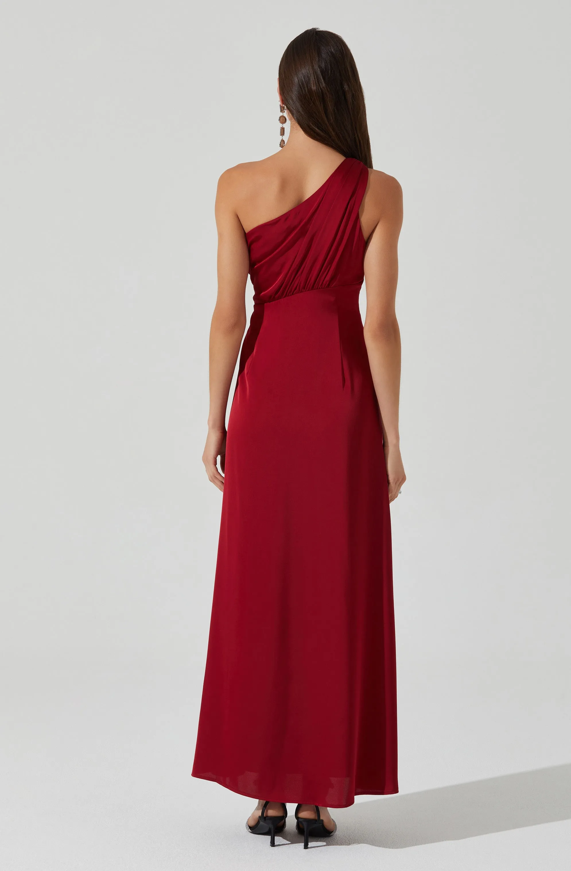 Atoila One Shoulder Satin Maxi Dress sold by Astr product image thumbnail 2