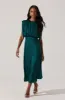 Blouson Satin Midi Dress sold by Astr