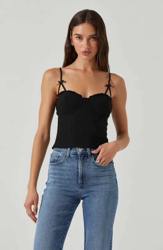 Adana Bow Detail Bustier Top sold by Astr
