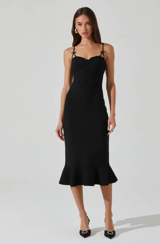 Adana Bow Detail Bustier Dress made by Astr