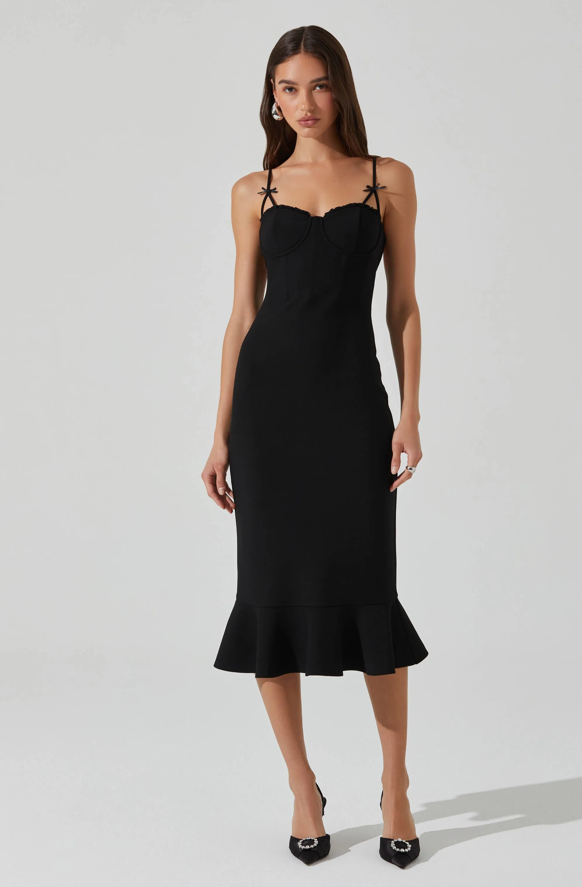 Adana Bow Detail Bustier Dress sold by Astr