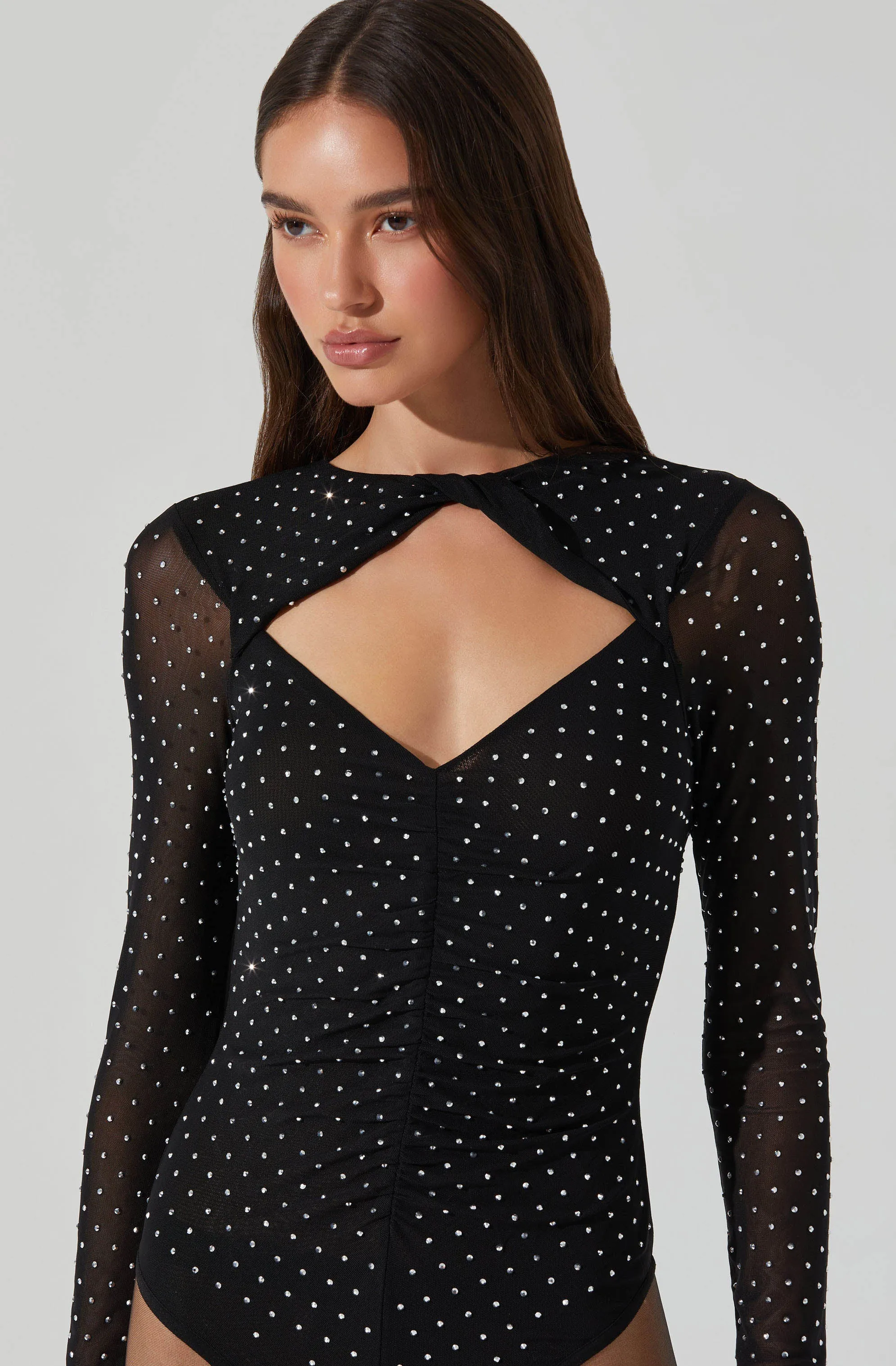 Ancira Rhinestone Mesh Bodysuit sold by Astr product image thumbnail 3