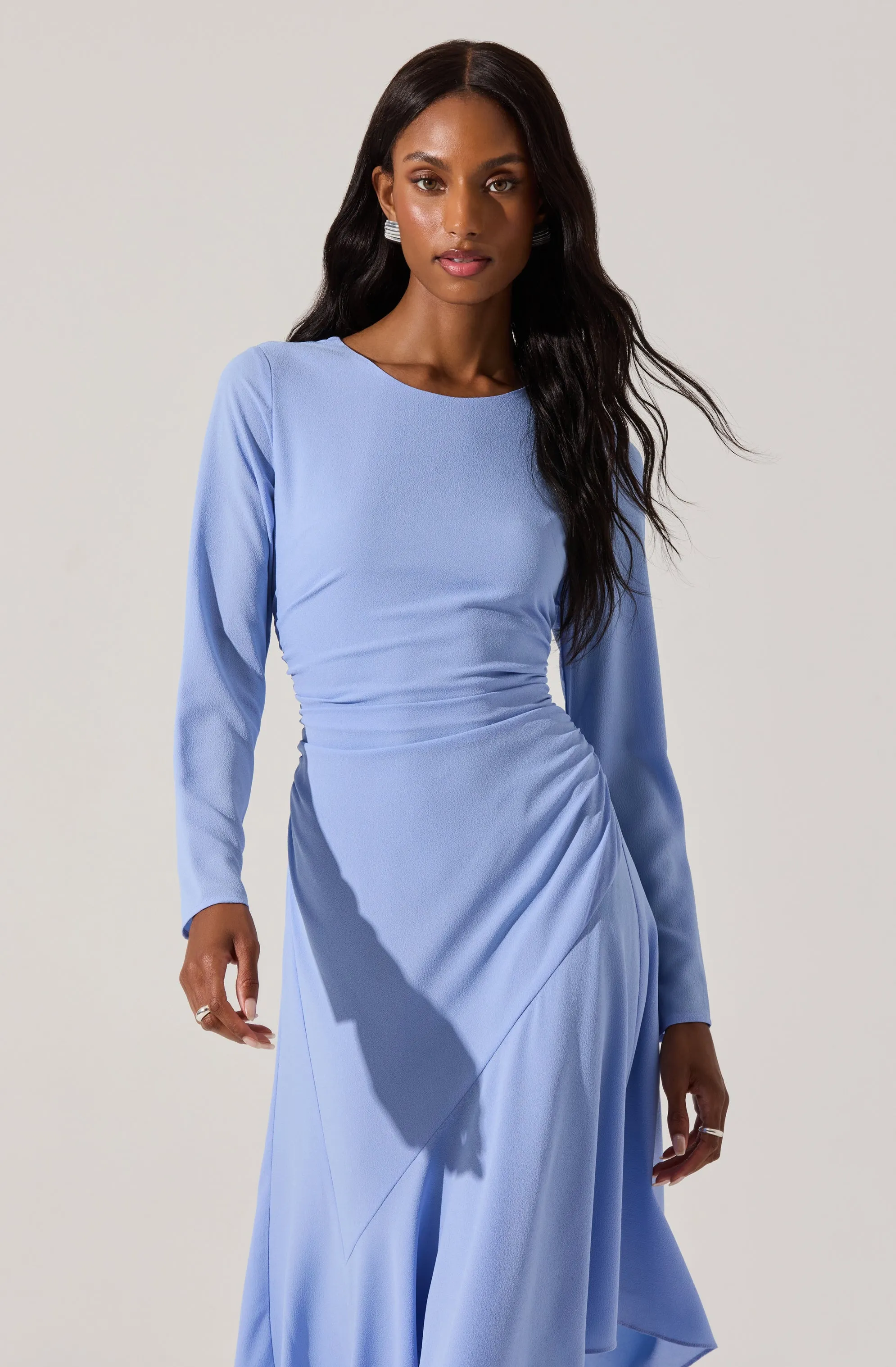 Long Sleeve Asymmetrical Hem Dress sold by Astr product image thumbnail 5