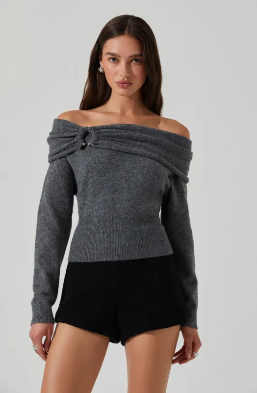 Wylie Off Shoulder Sweater sold by Astr