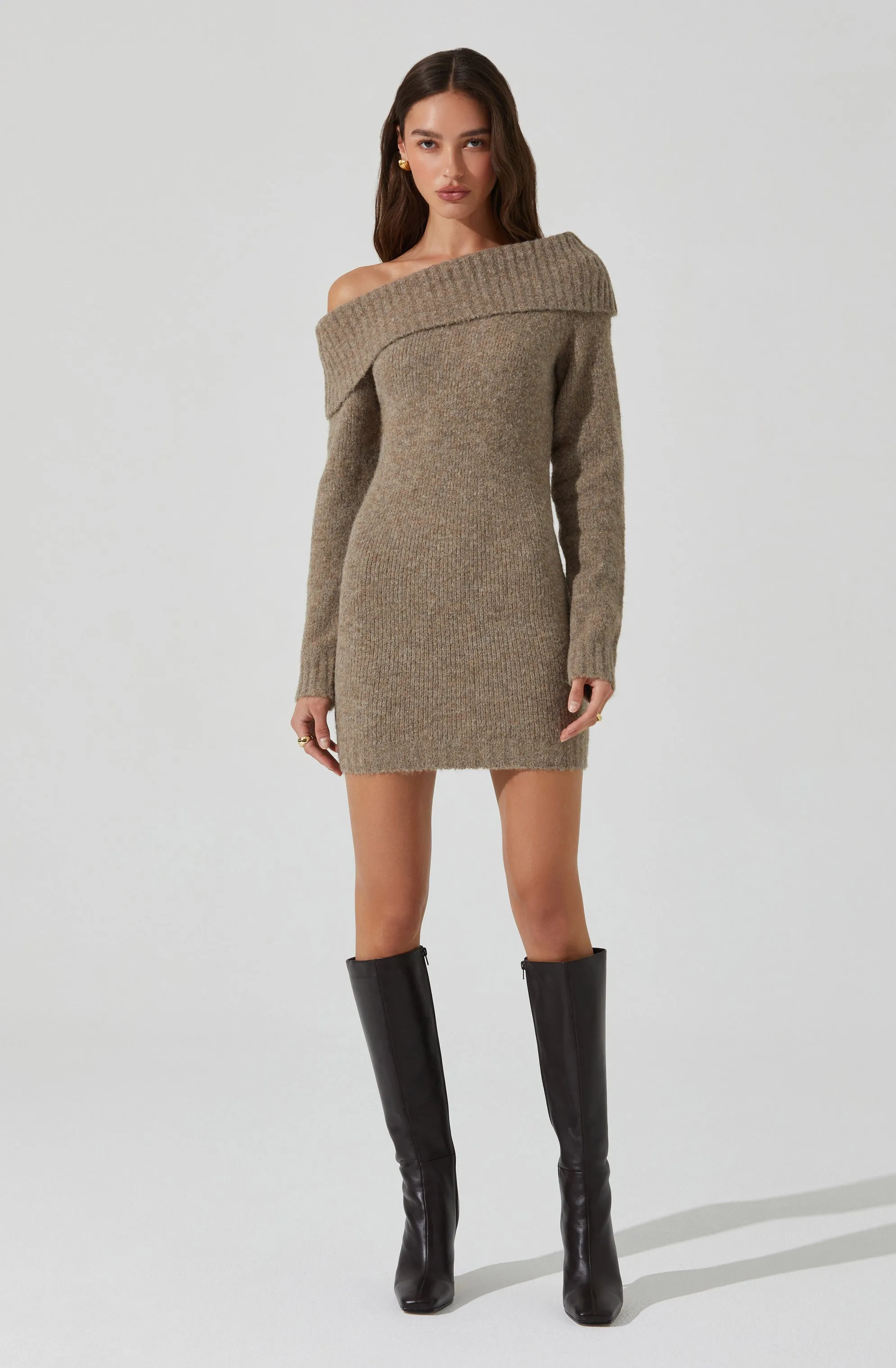 Leya Off Shoulder Sweater Dress sold by Astr product image thumbnail 5