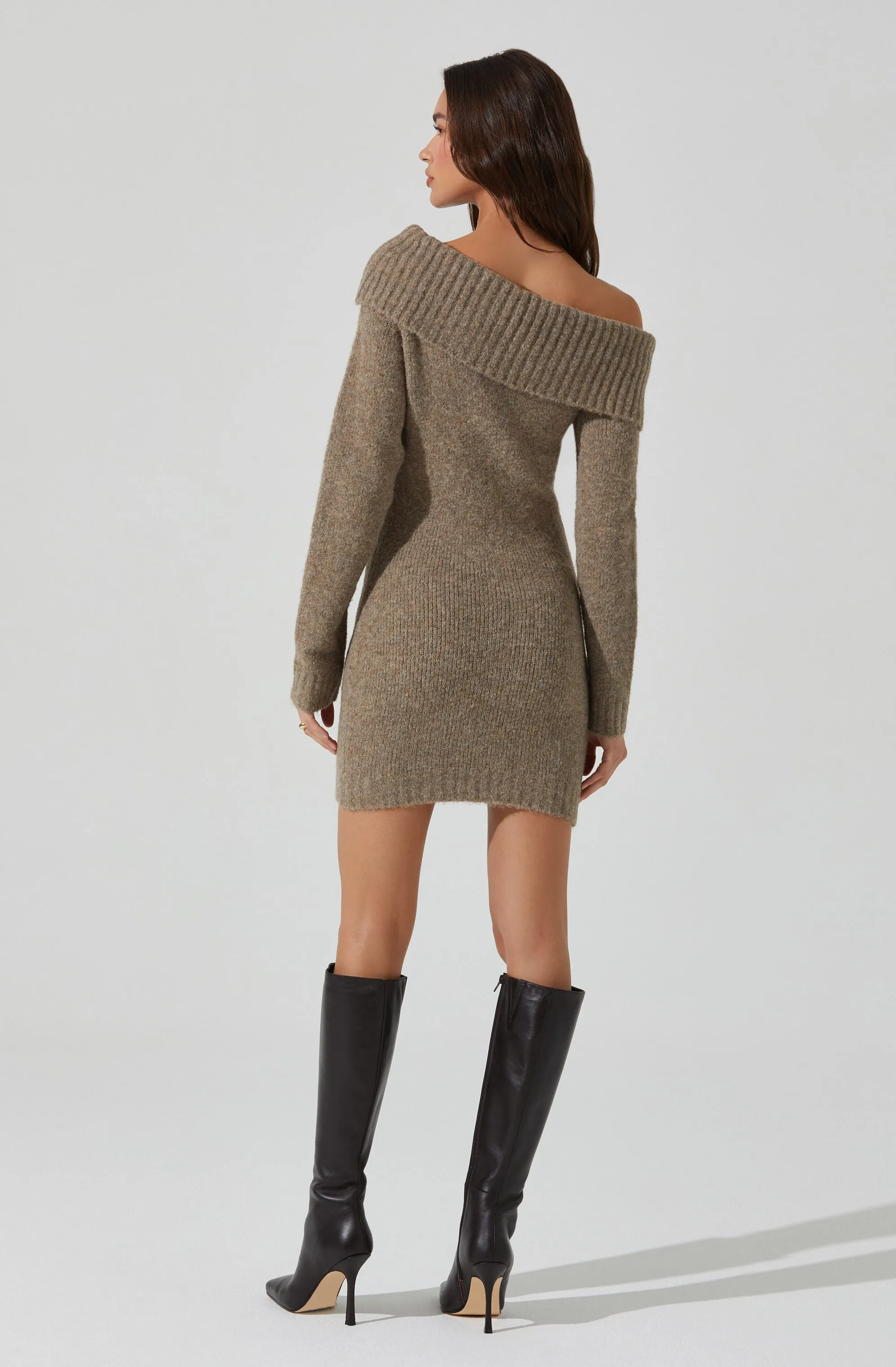 Leya Off Shoulder Sweater Dress sold by Astr product image thumbnail 4
