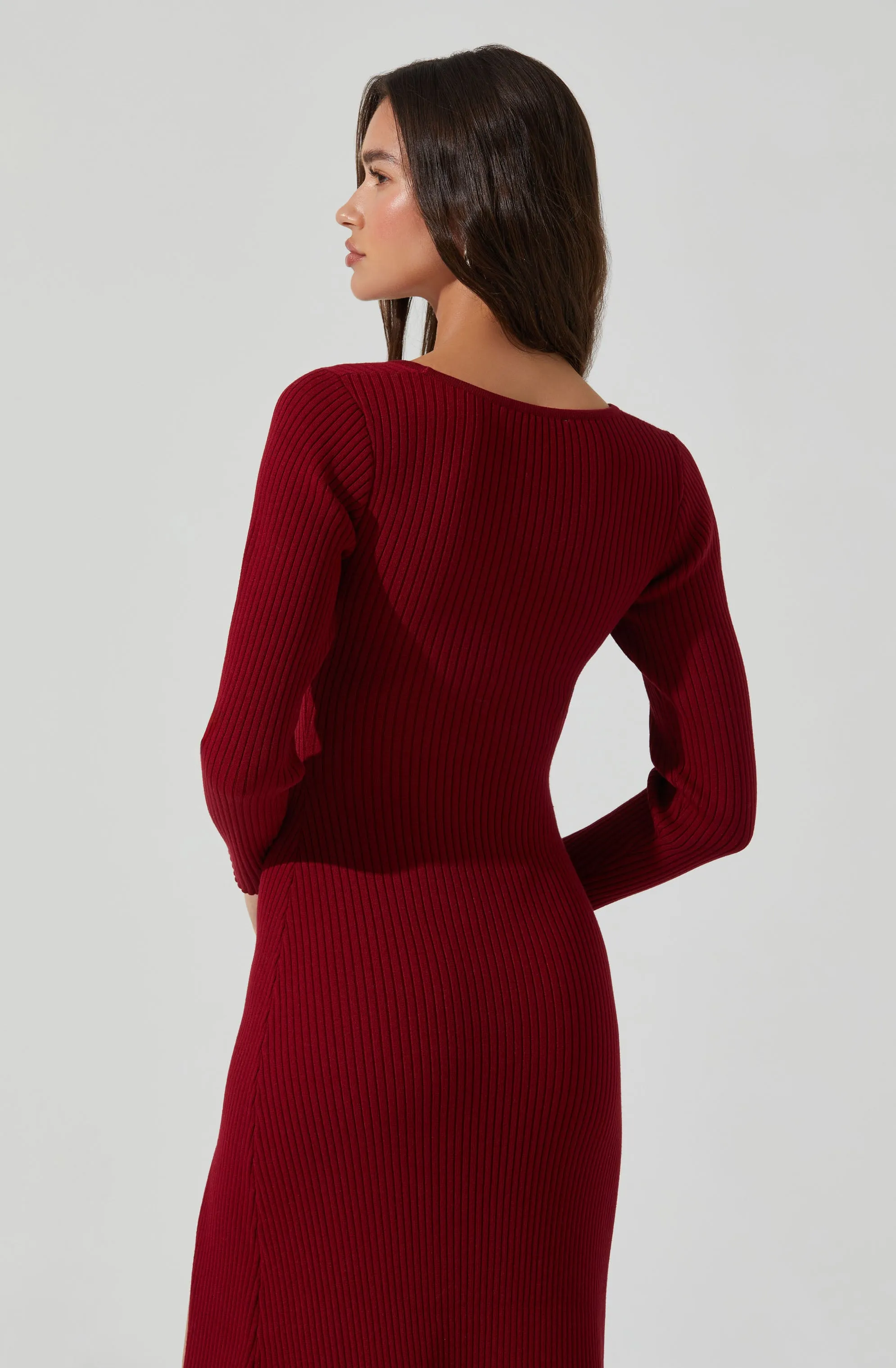 Kylie Ribbed Midi Sweater Dress sold by Astr product image thumbnail 4
