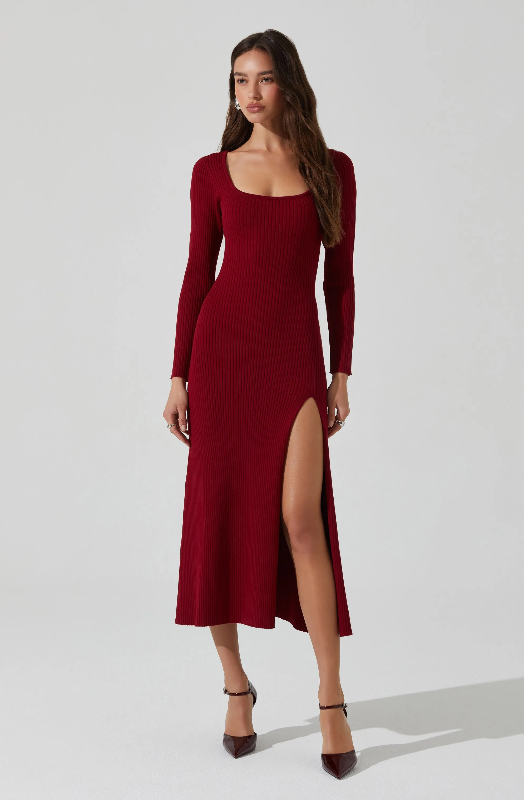 Kylie Ribbed Midi Sweater Dress sold by Astr product image thumbnail 3