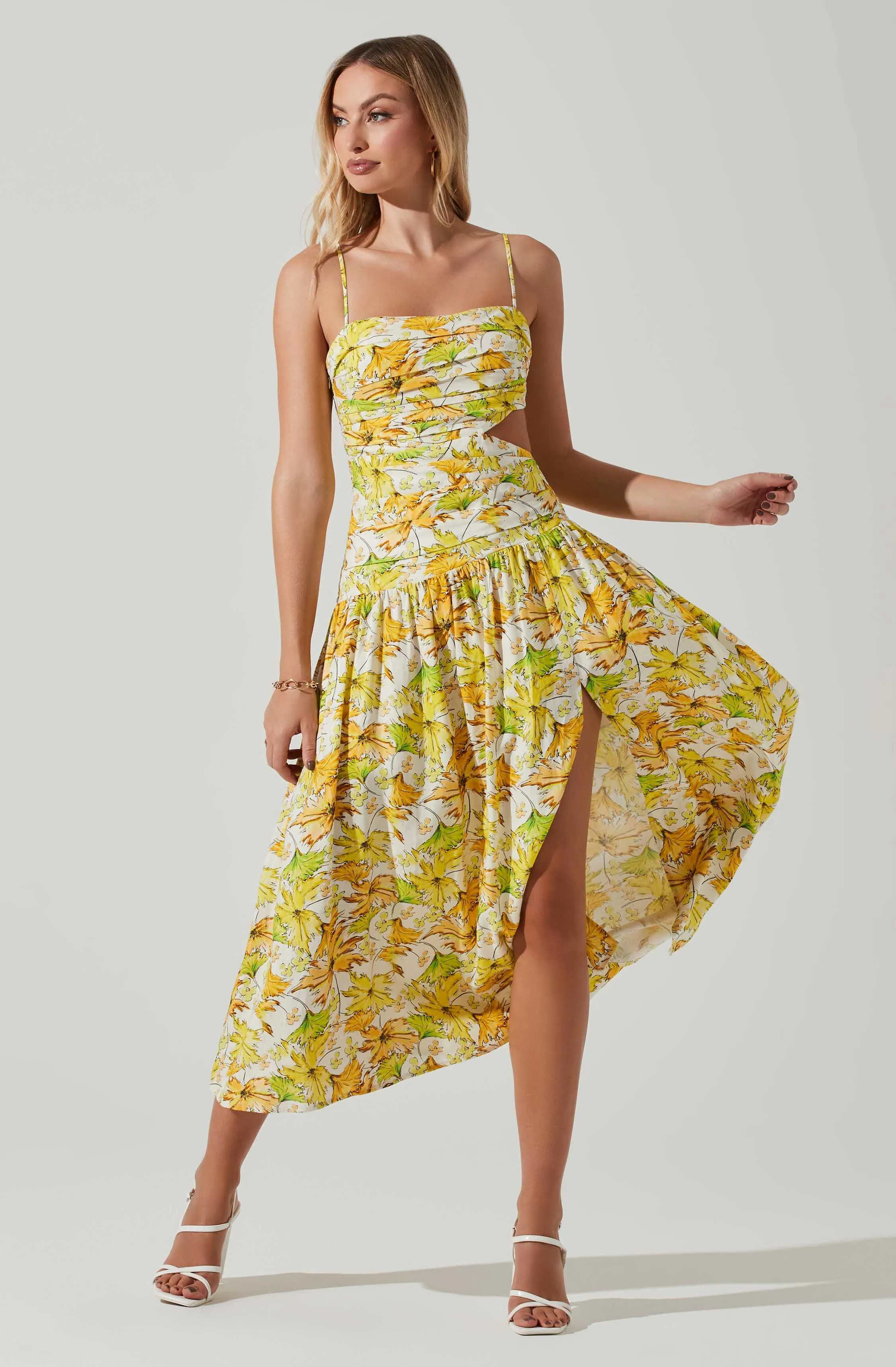 Kalina Floral Pleated Bust Midi Dress sold by Astr product image thumbnail 3