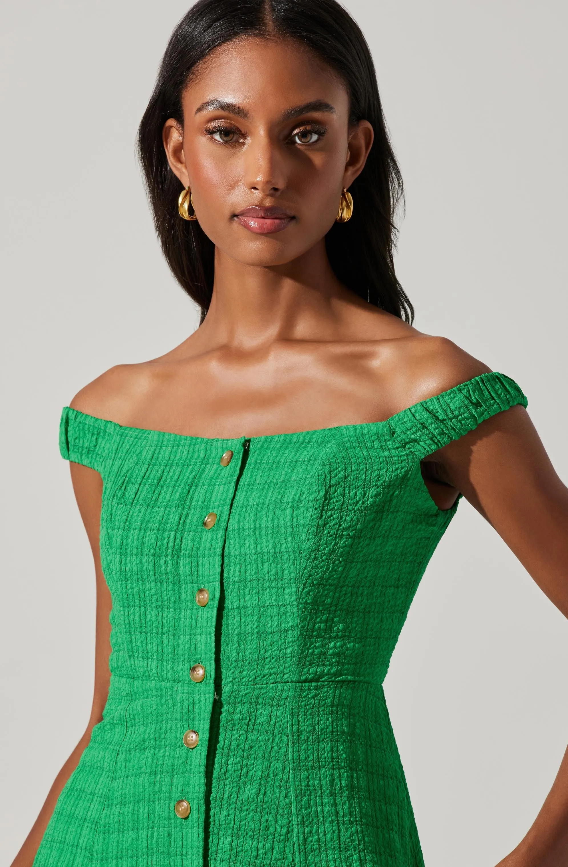 Harlyn Off Shoulder Midi Dress sold by Astr product image thumbnail 2