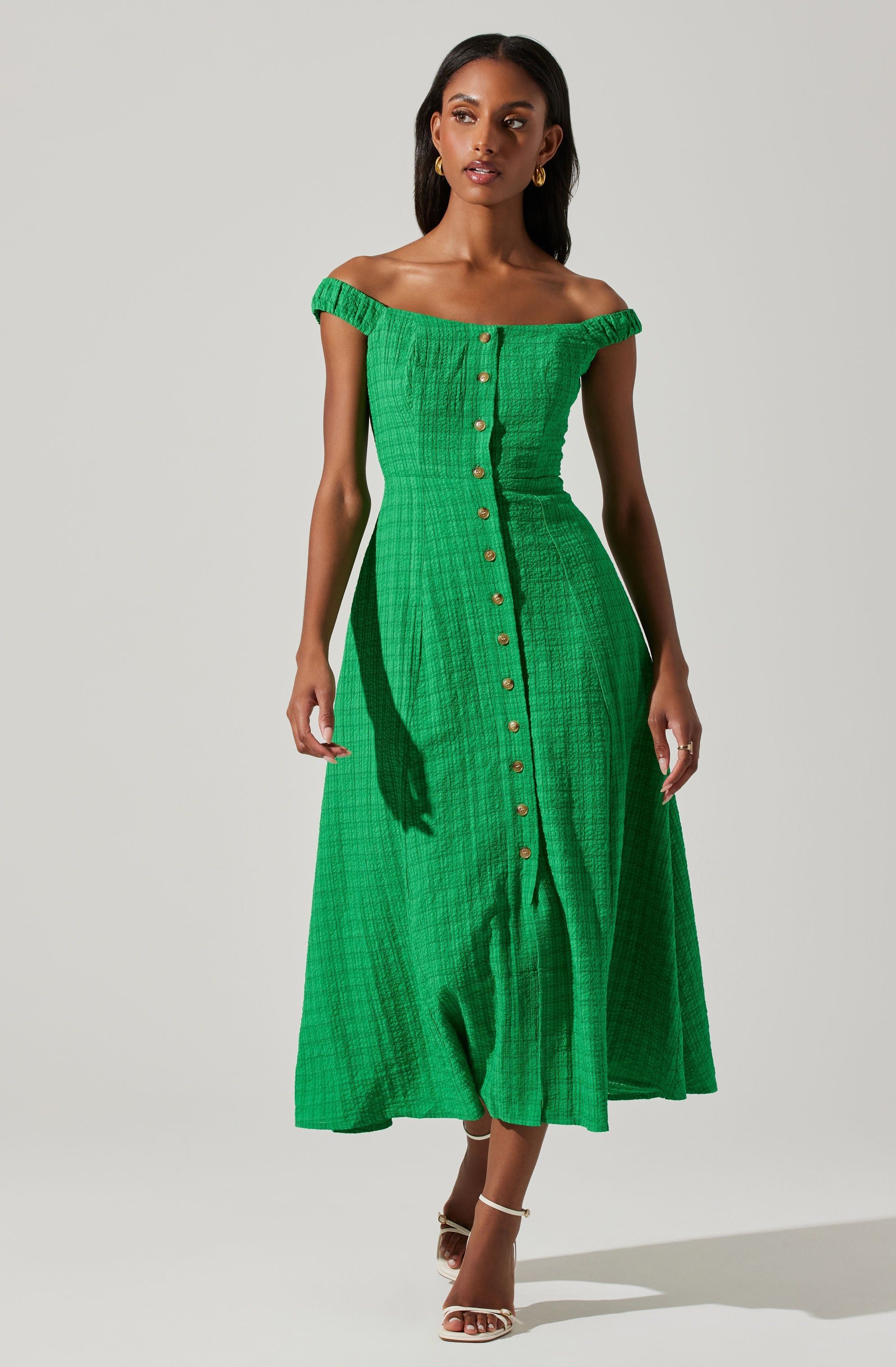 Harlyn Off Shoulder Midi Dress sold by Astr product image thumbnail 3