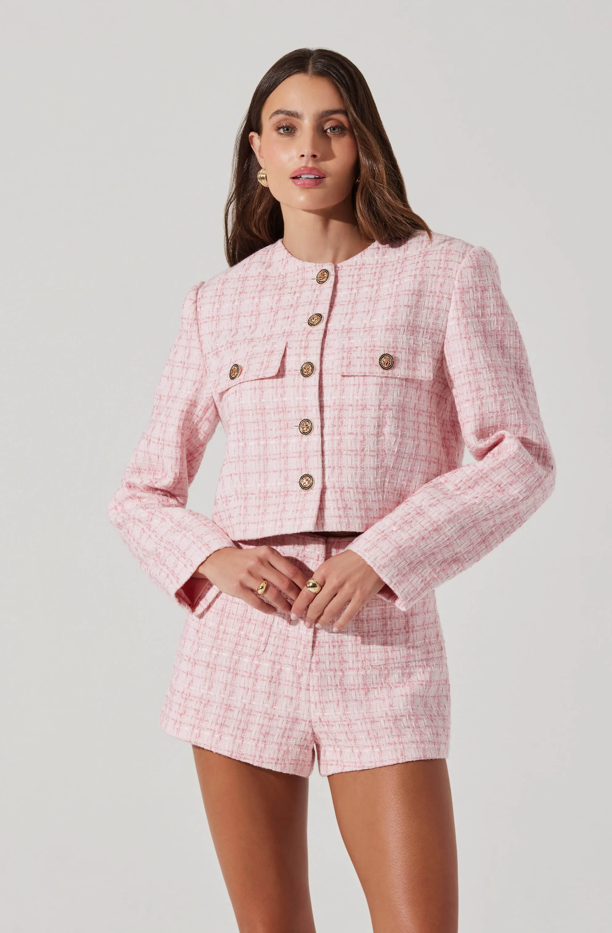 Cropped Tweed Jacket sold by Astr product image thumbnail 3