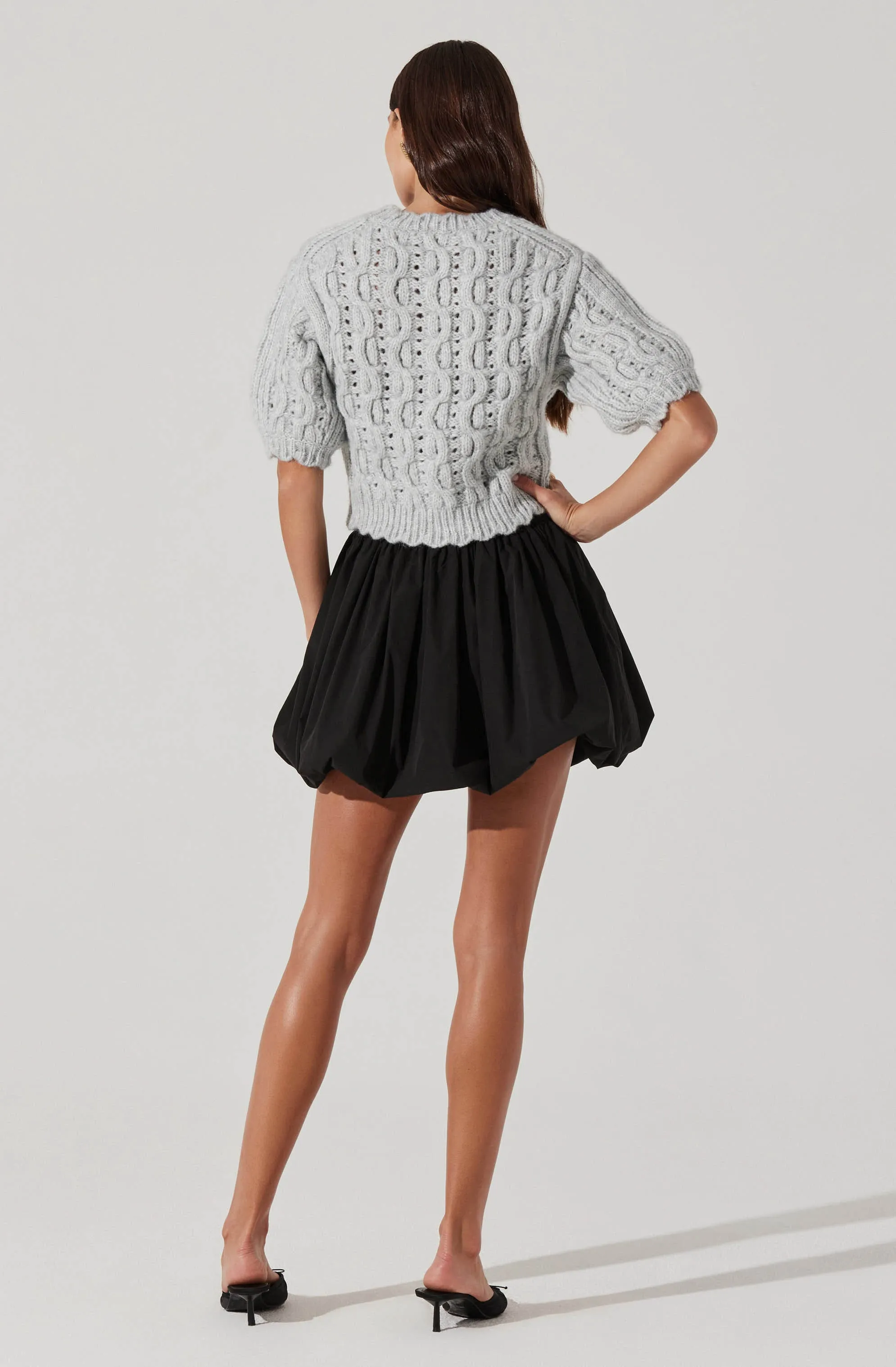 Poplin Bubble Mini Skirt sold by Astr product image thumbnail 5