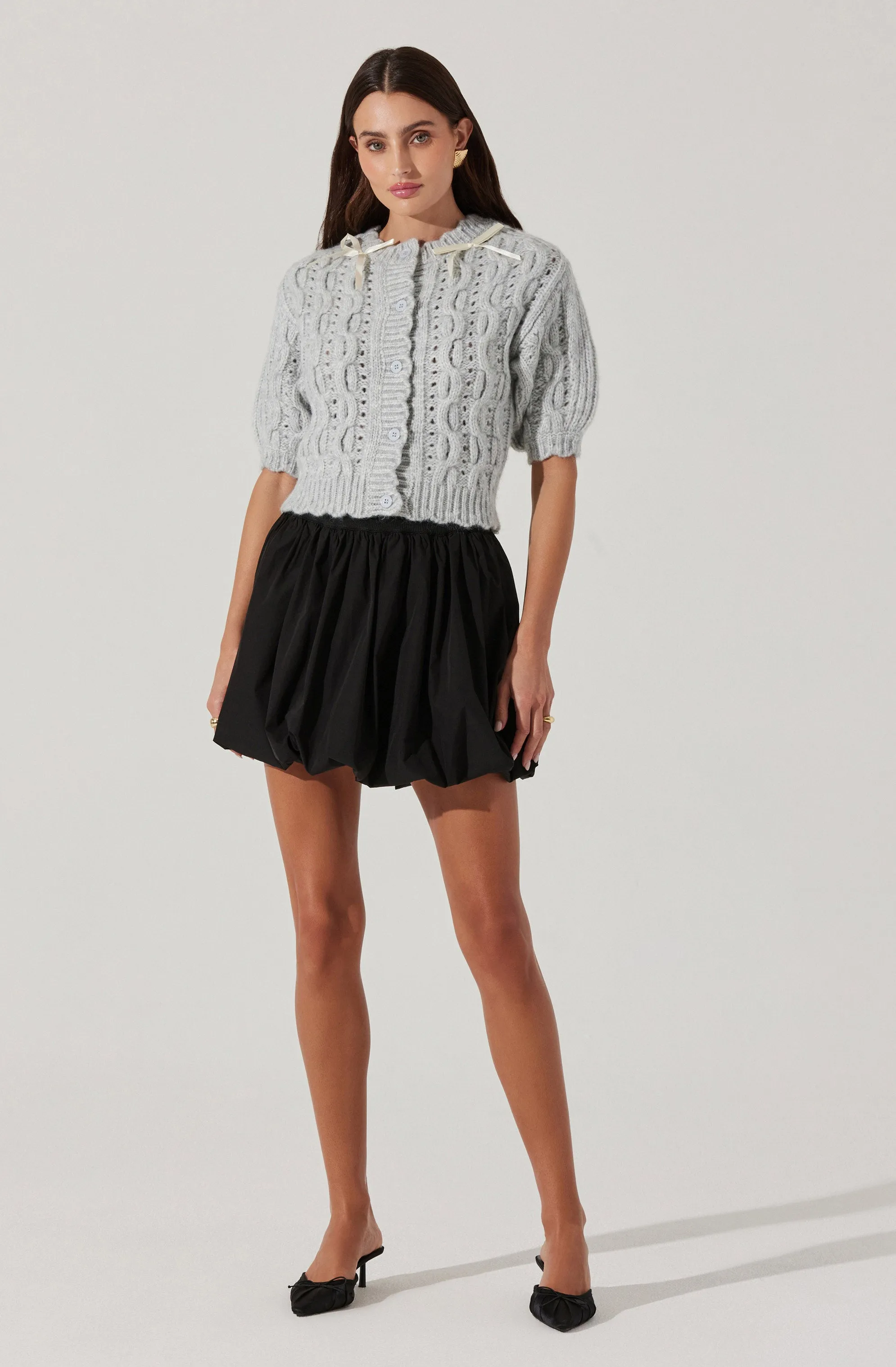 Poplin Bubble Mini Skirt sold by Astr product image thumbnail 3