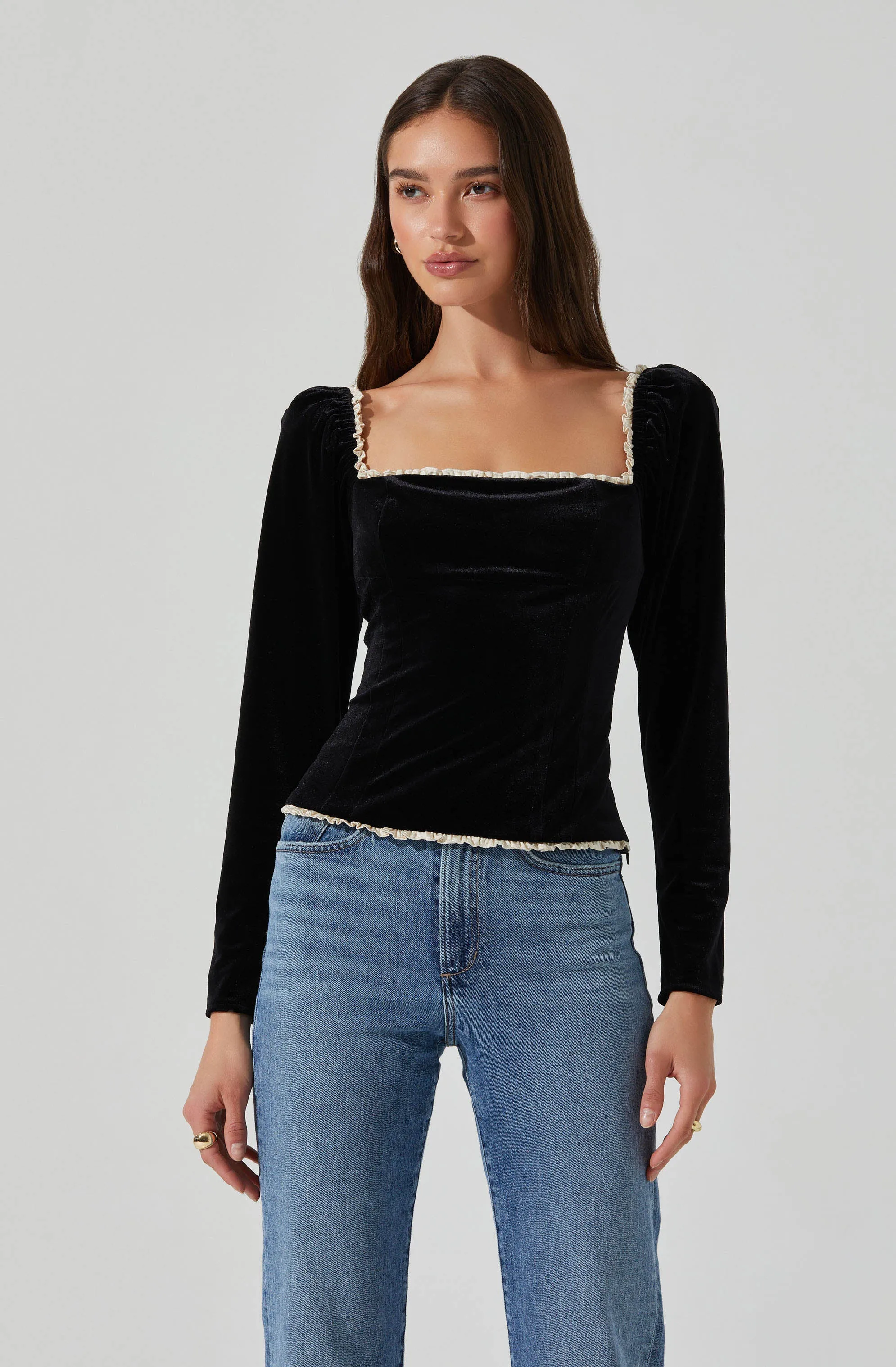 Briella Velvet Corset Top sold by Astr product image thumbnail 3