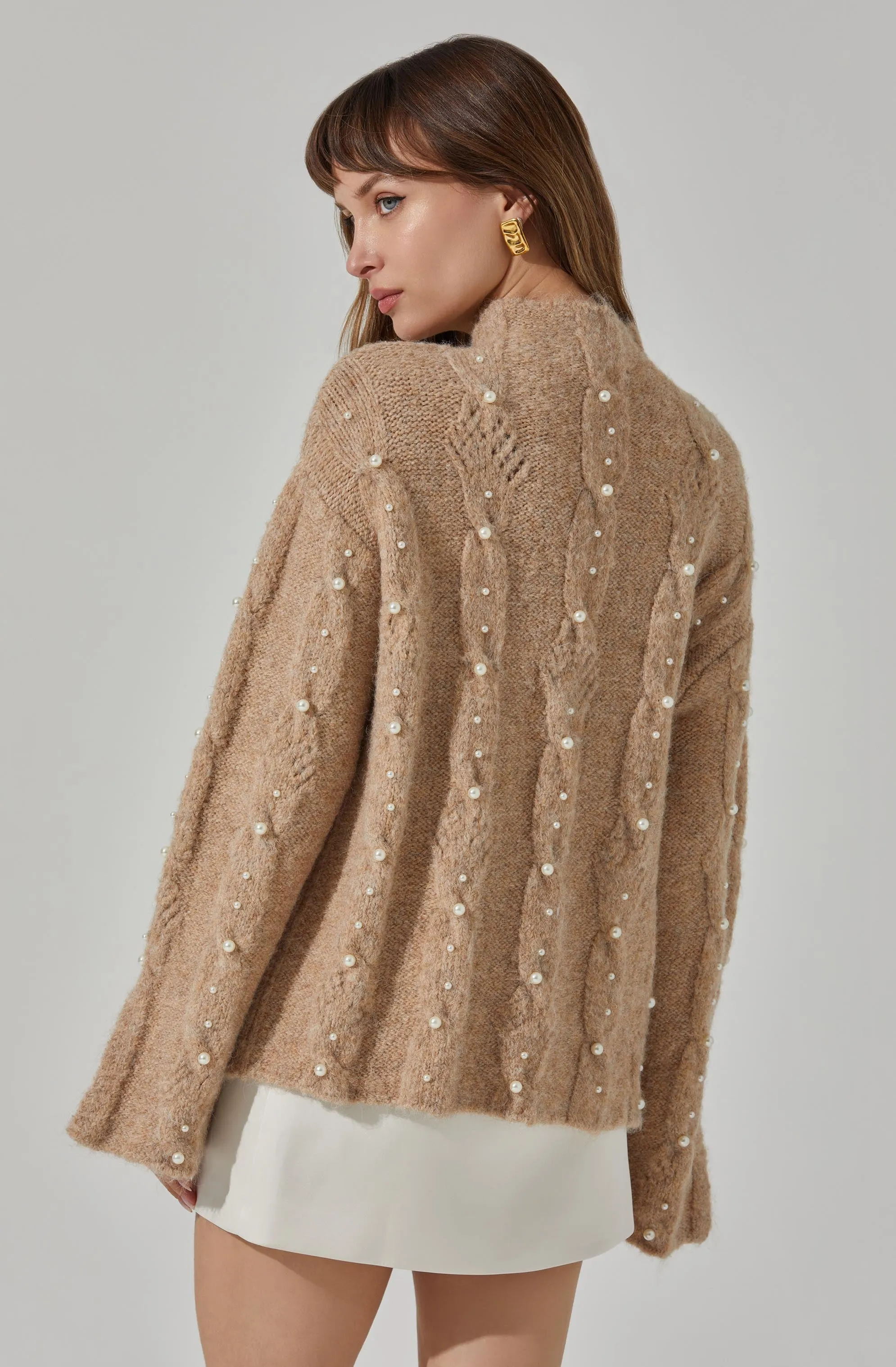 Kit Pearl Cable Knit Sweater sold by Astr product image thumbnail 4