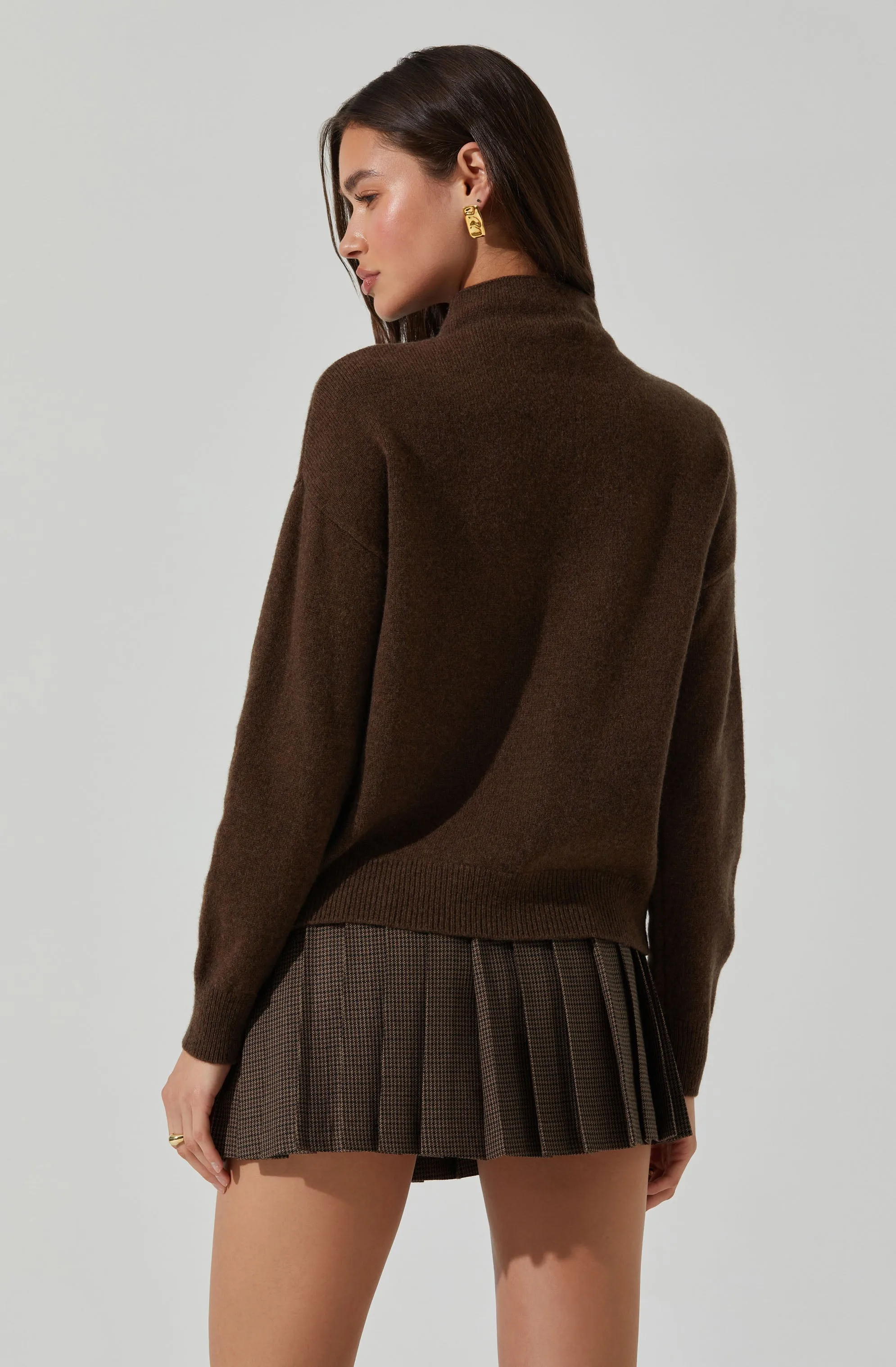 Adley Mock Neck Wool Sweater sold by Astr product image thumbnail 4