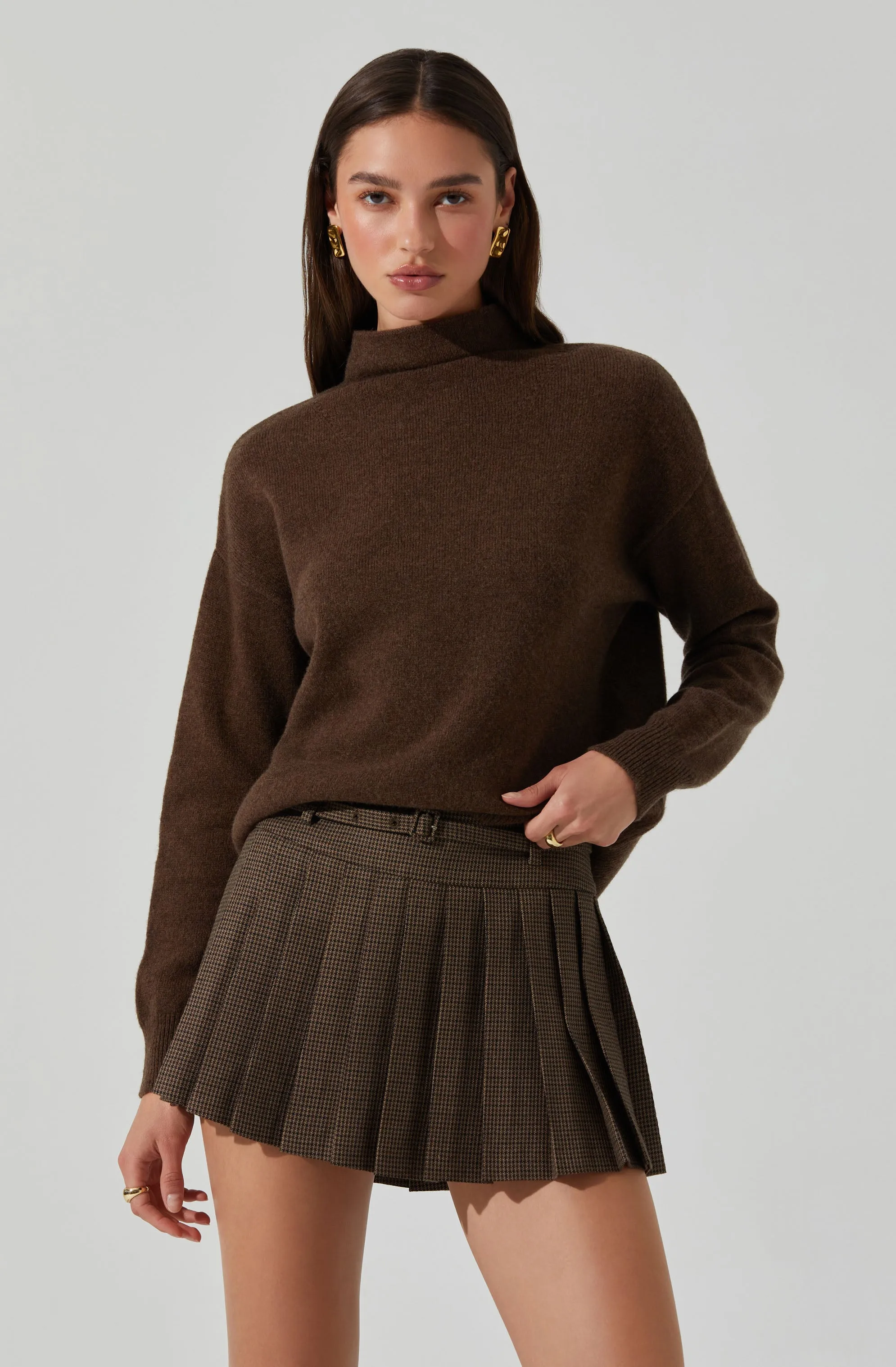 Adley Mock Neck Wool Sweater sold by Astr product image thumbnail 3