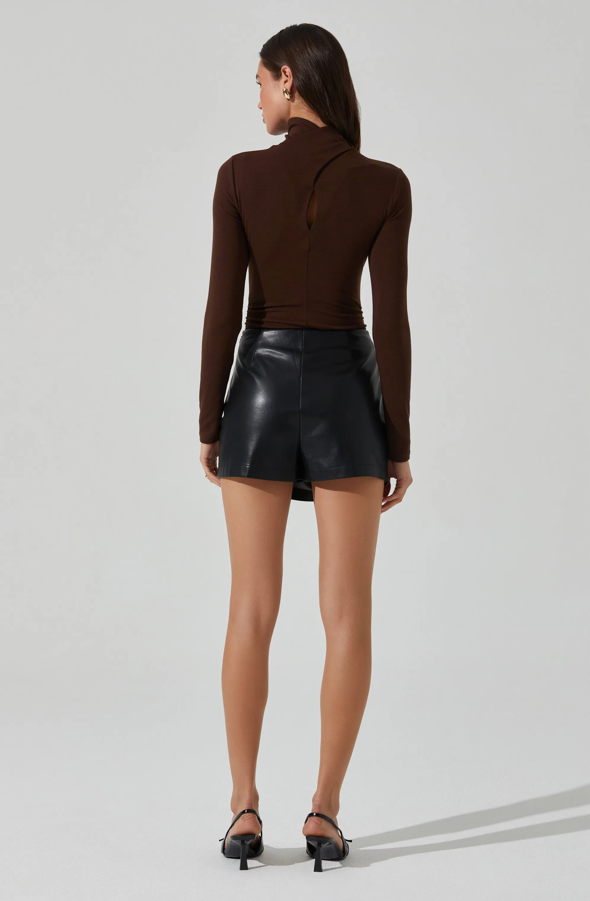 Neriah Faux Leather Skort sold by Astr product image thumbnail 5