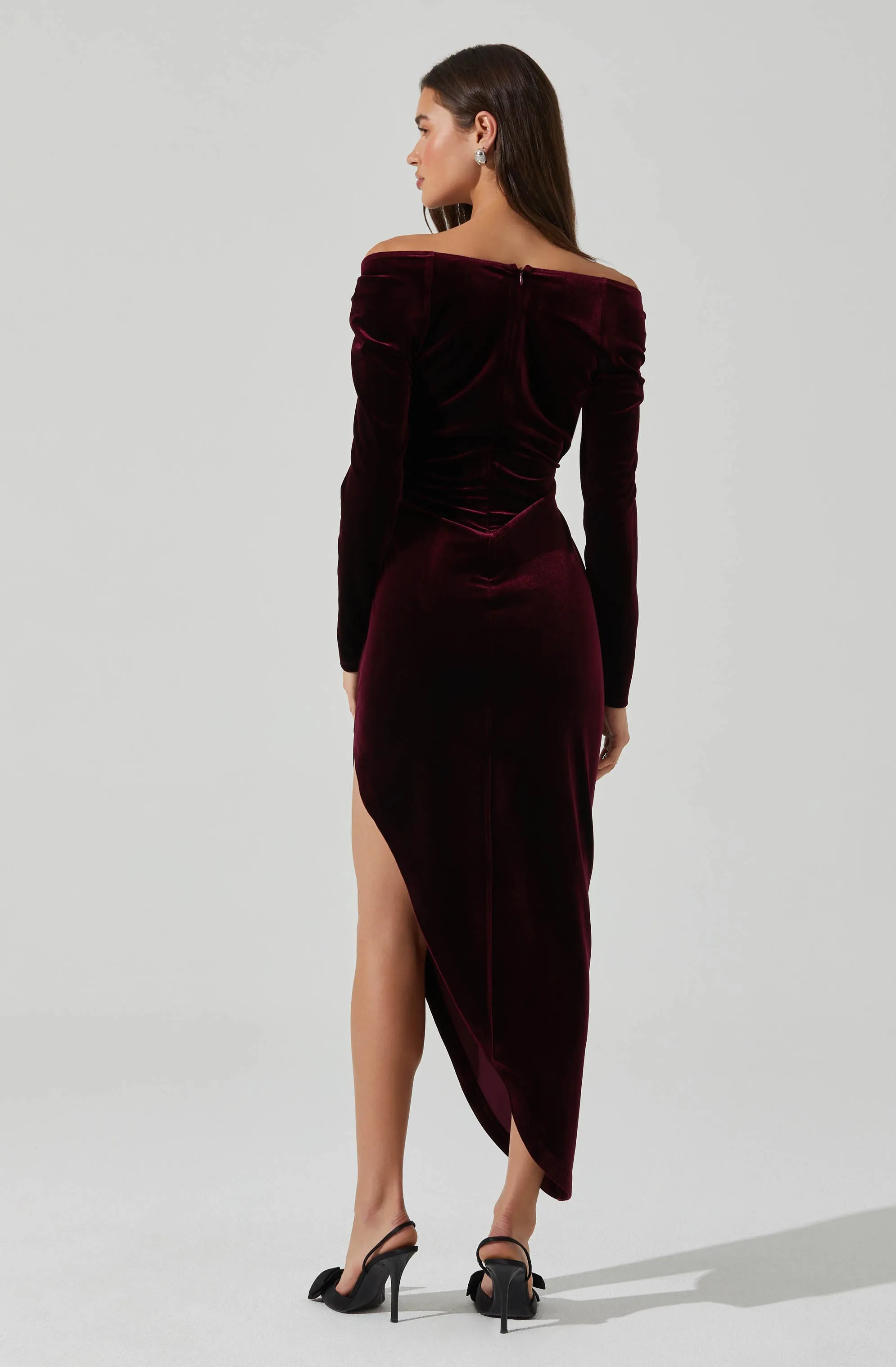 Sirica Velvet Off Shoulder Dress sold by Astr product image thumbnail 5