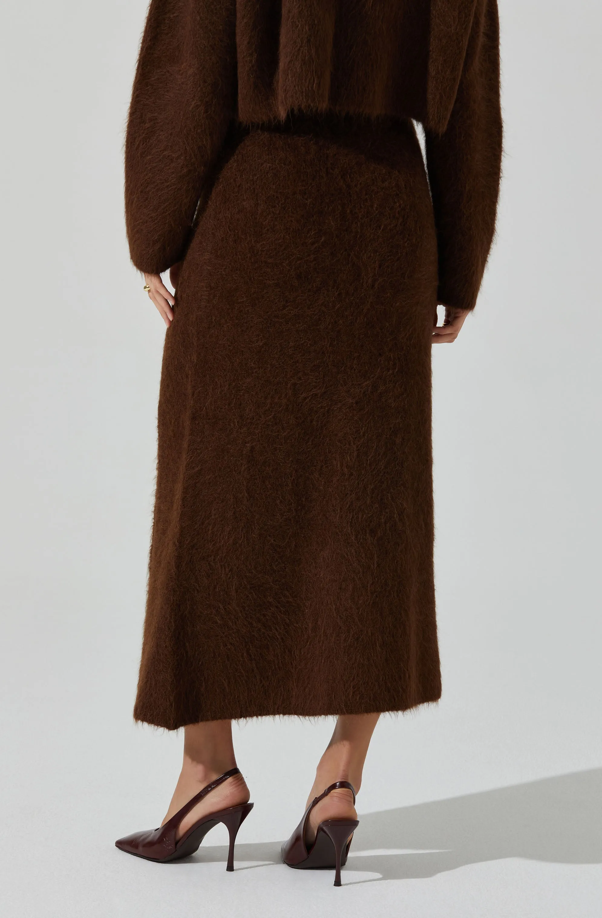 Sinisa Brushed Wool Midi Skirt sold by Astr product image thumbnail 4