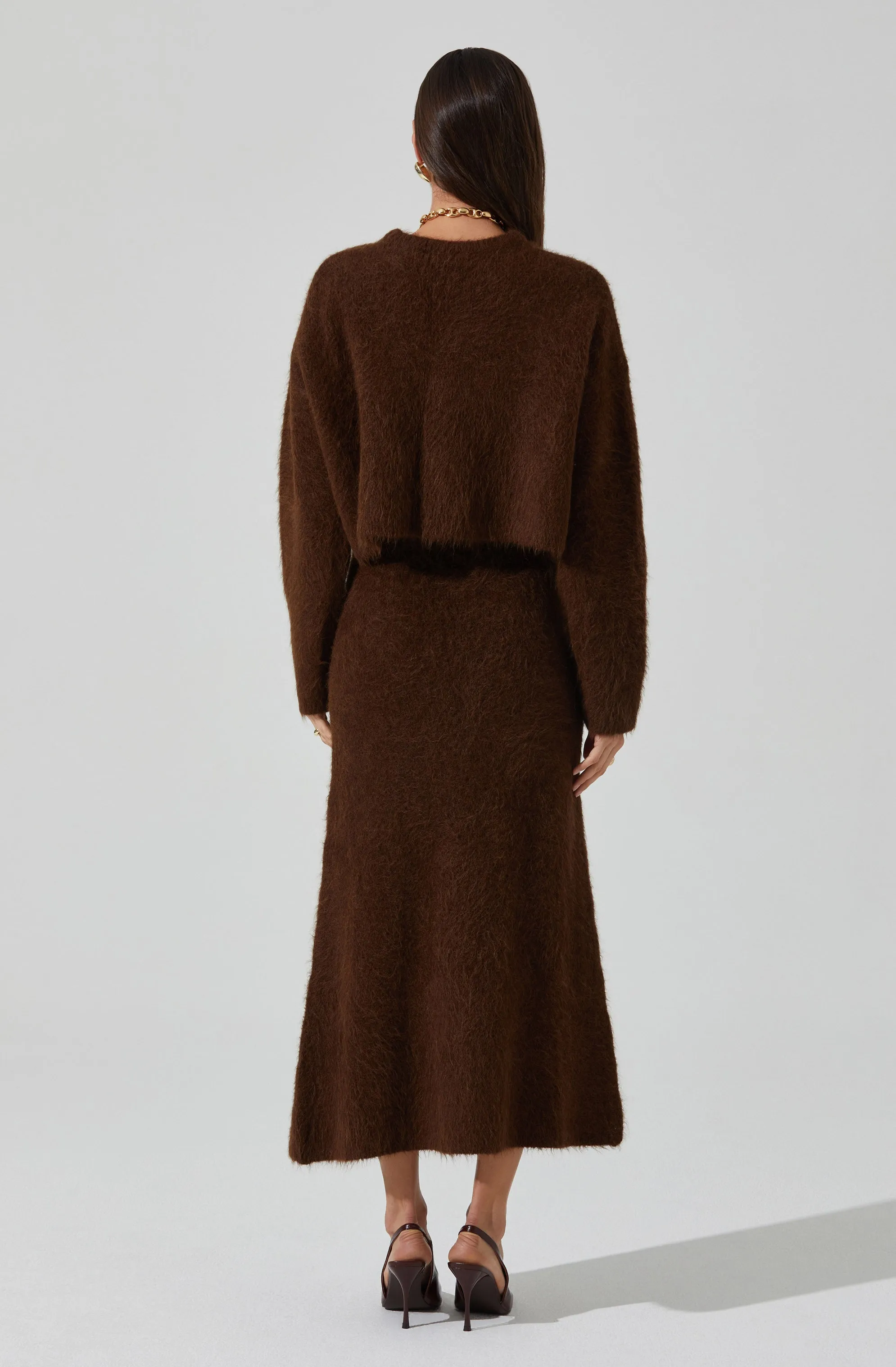 Sinisa Brushed Wool Midi Skirt sold by Astr product image thumbnail 5