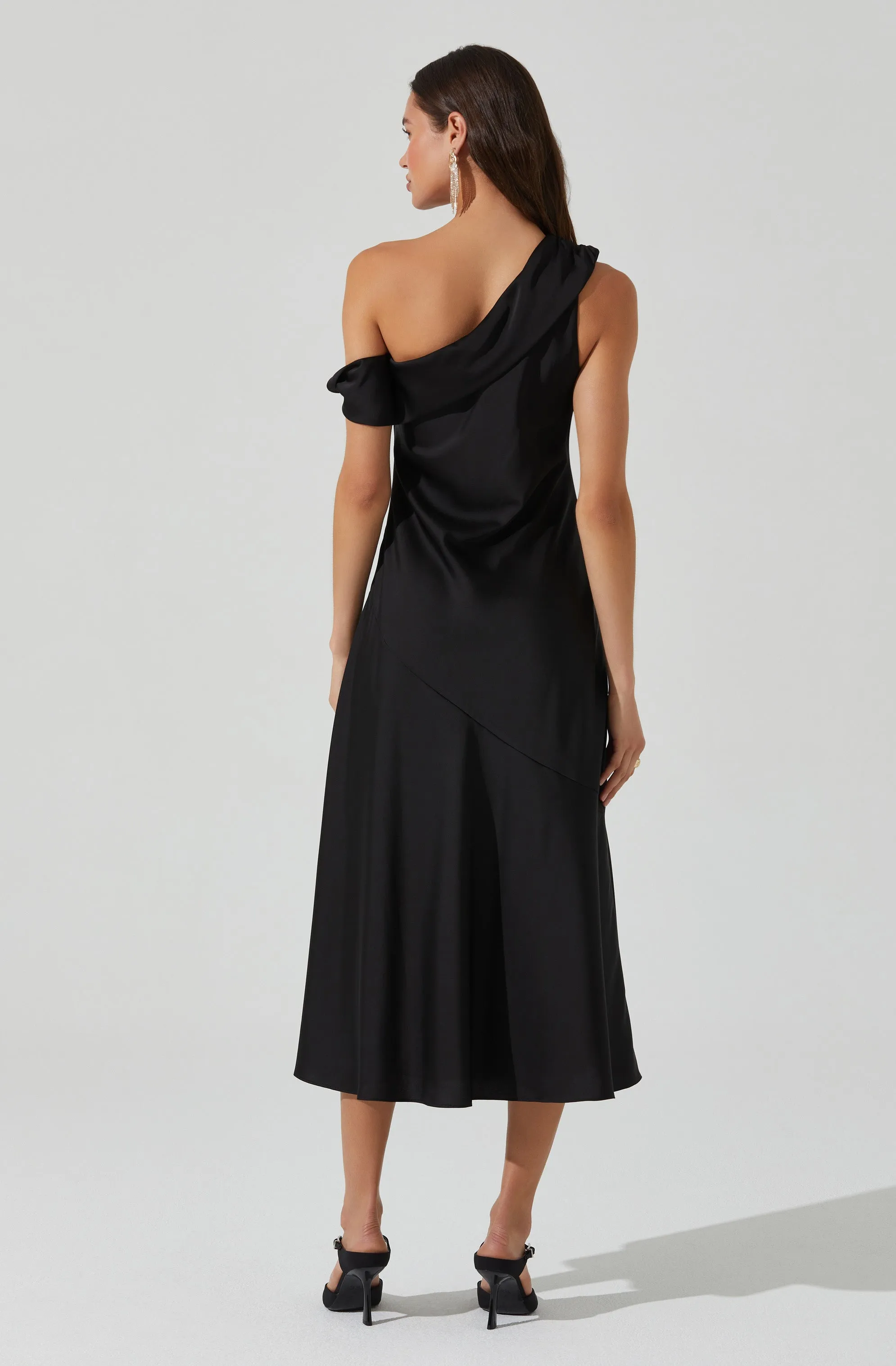 Orissa Satin Off Shoulder Dress sold by Astr product image thumbnail 4