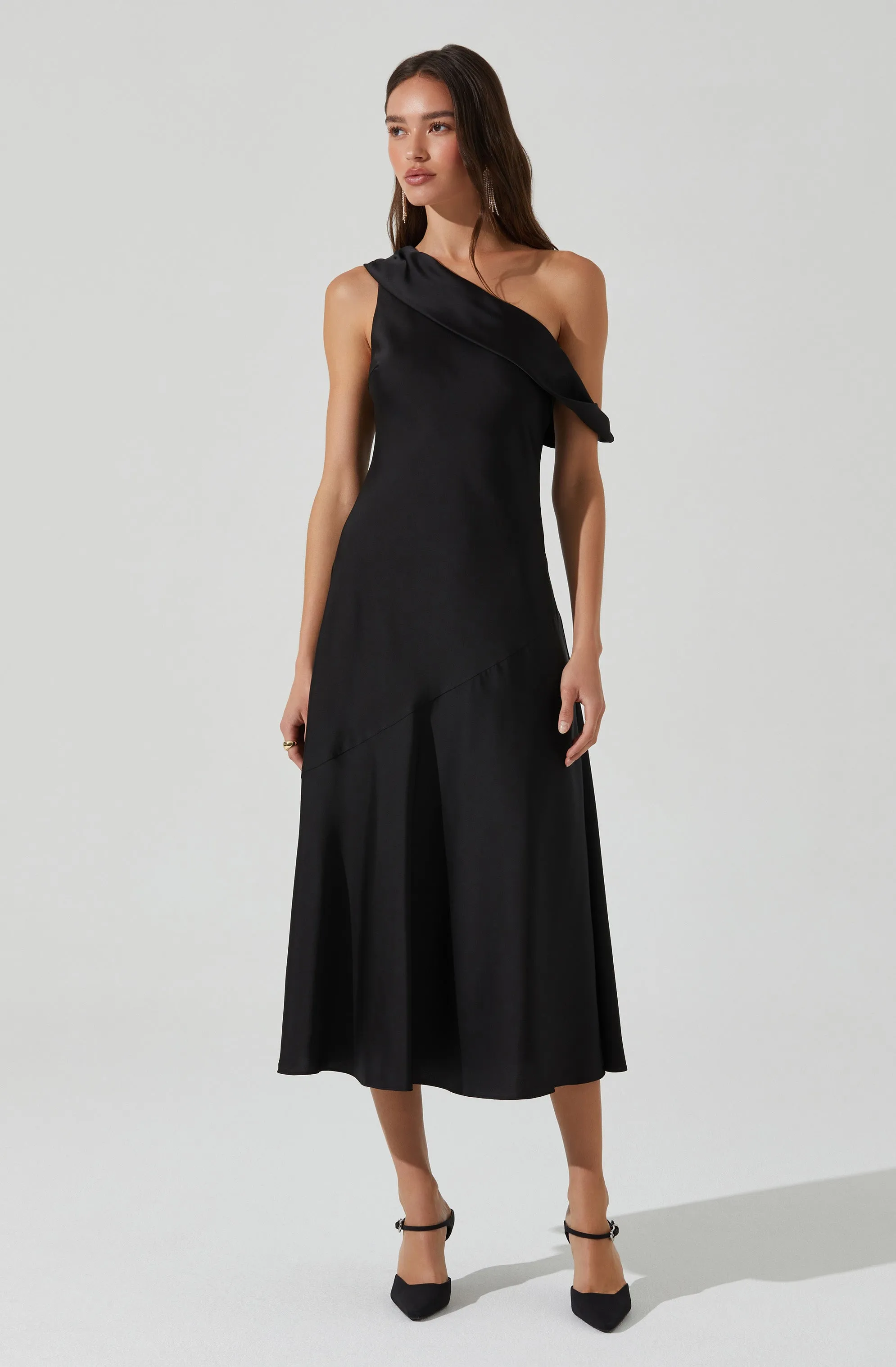 Orissa Satin Off Shoulder Dress sold by Astr product image thumbnail 3