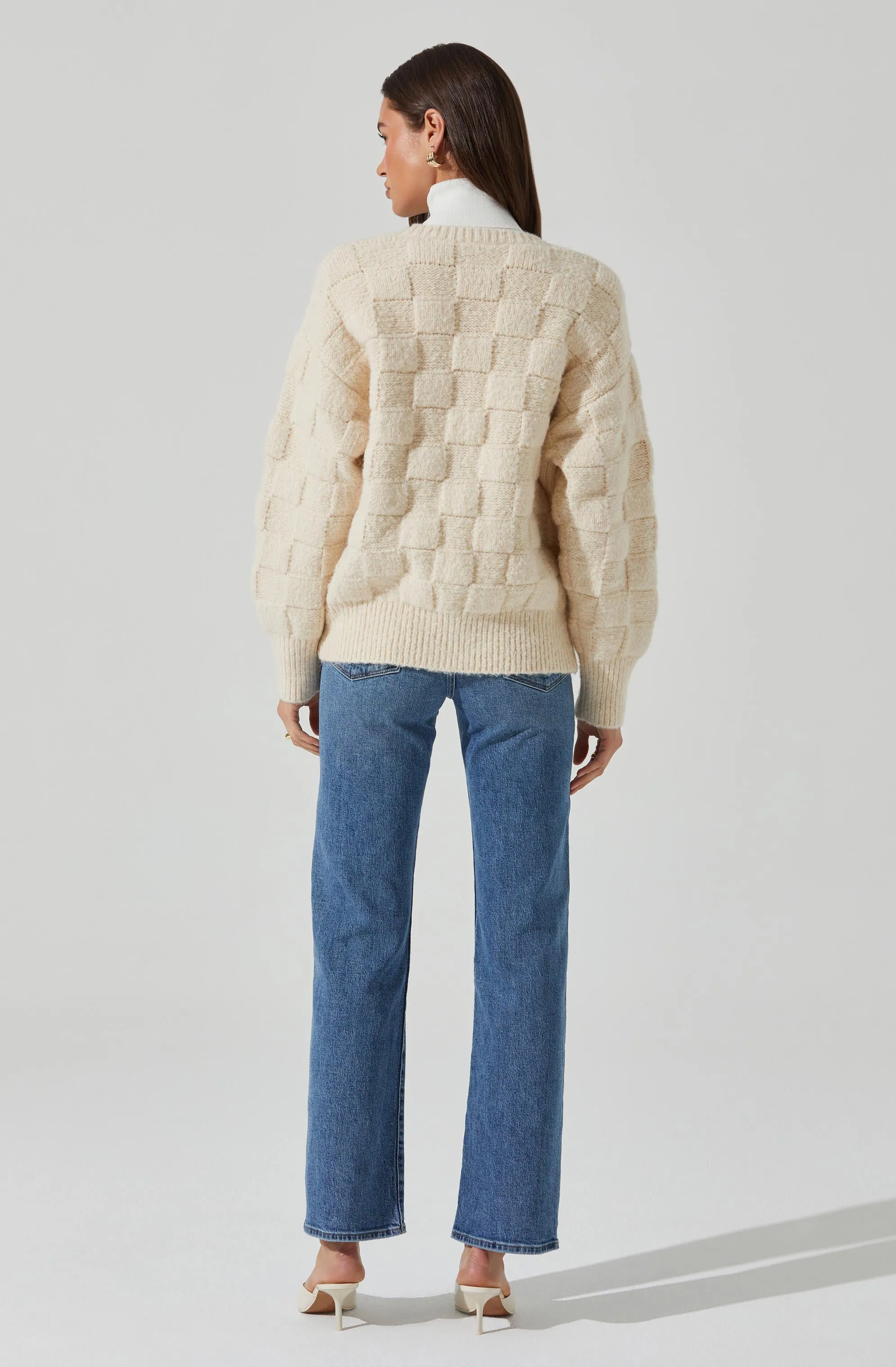 Quinby Checkered Cardigan sold by Astr product image thumbnail 5