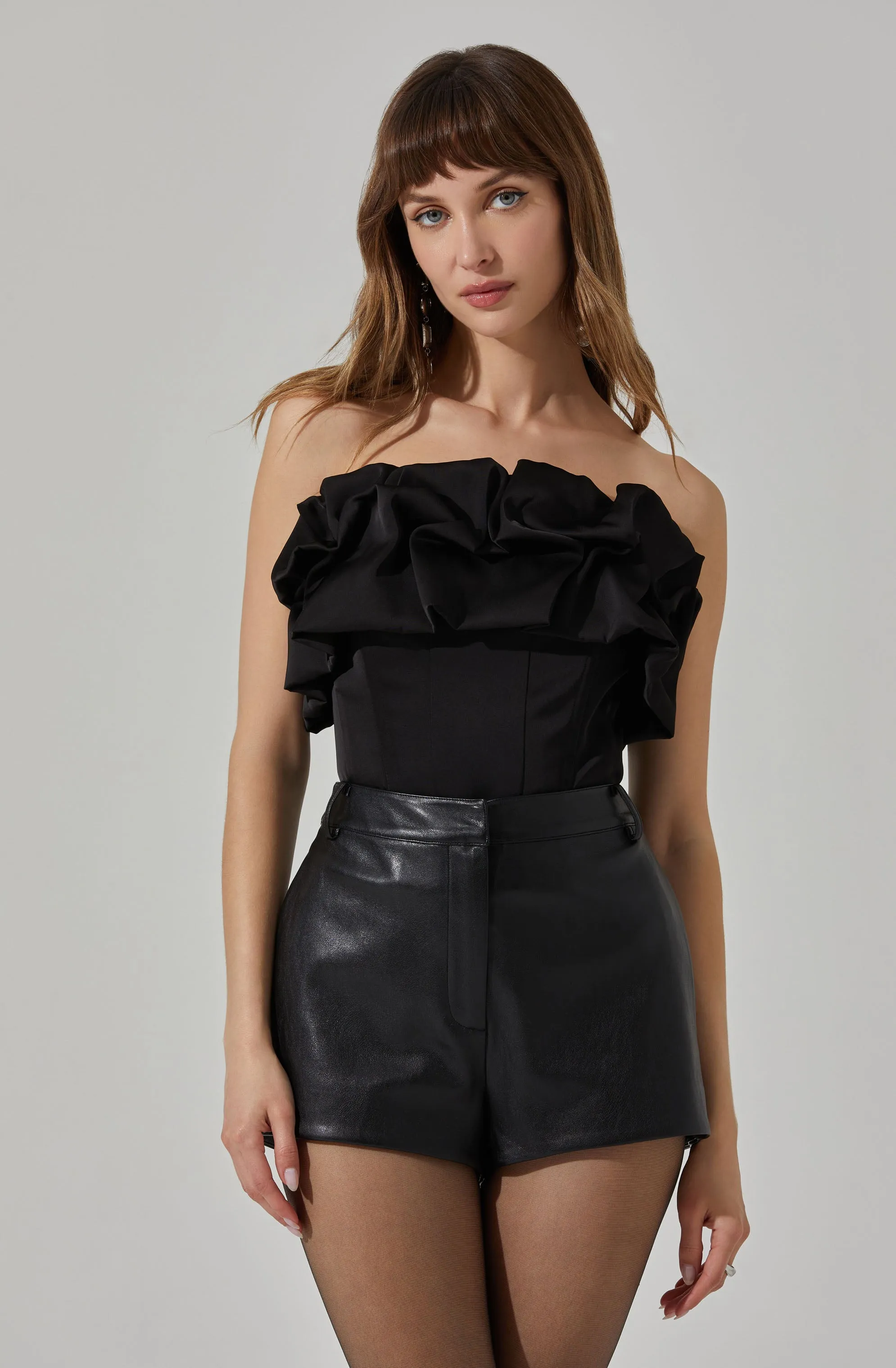 Sarahi Strapless Ruffled Corset Top sold by Astr