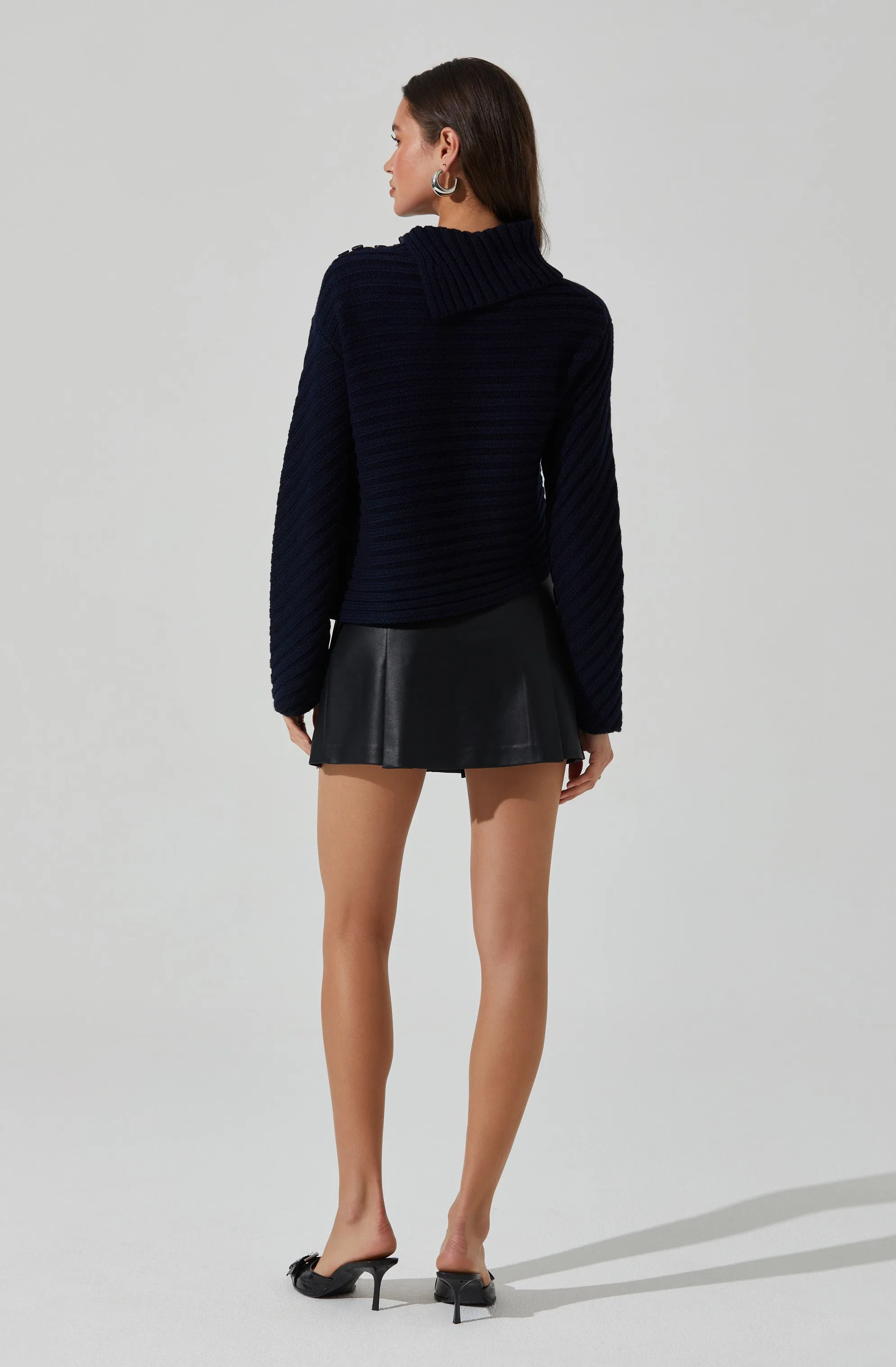 Melita Folded Collar Ribbed Sweater sold by Astr product image thumbnail 5