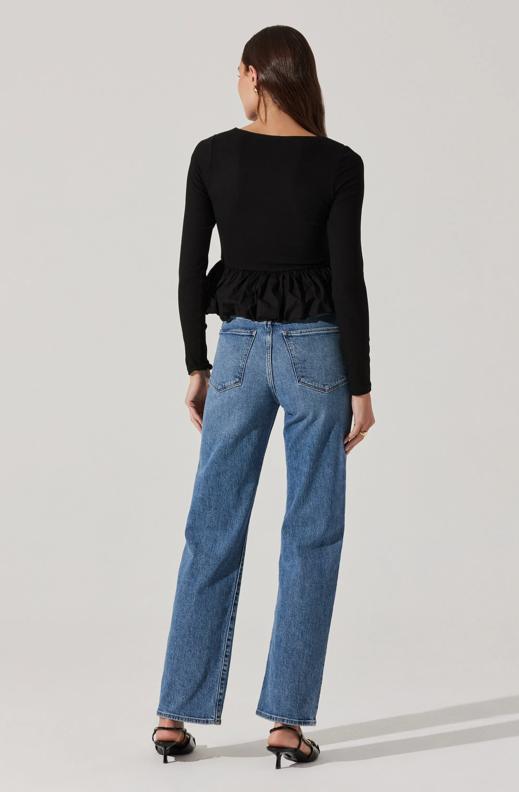 Bubble Hem Peplum Top sold by Astr product image thumbnail 4