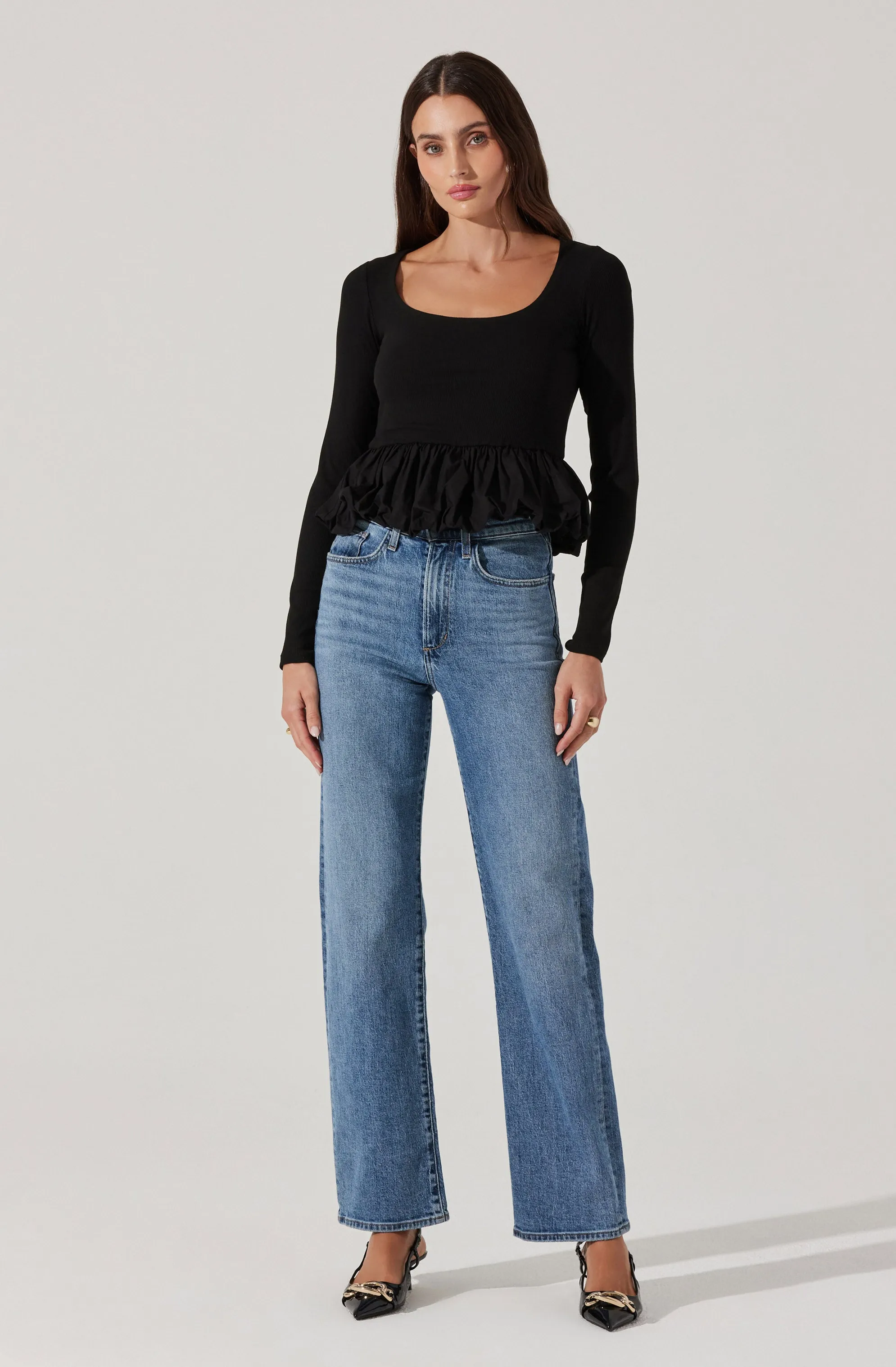 Bubble Hem Peplum Top sold by Astr product image thumbnail 5