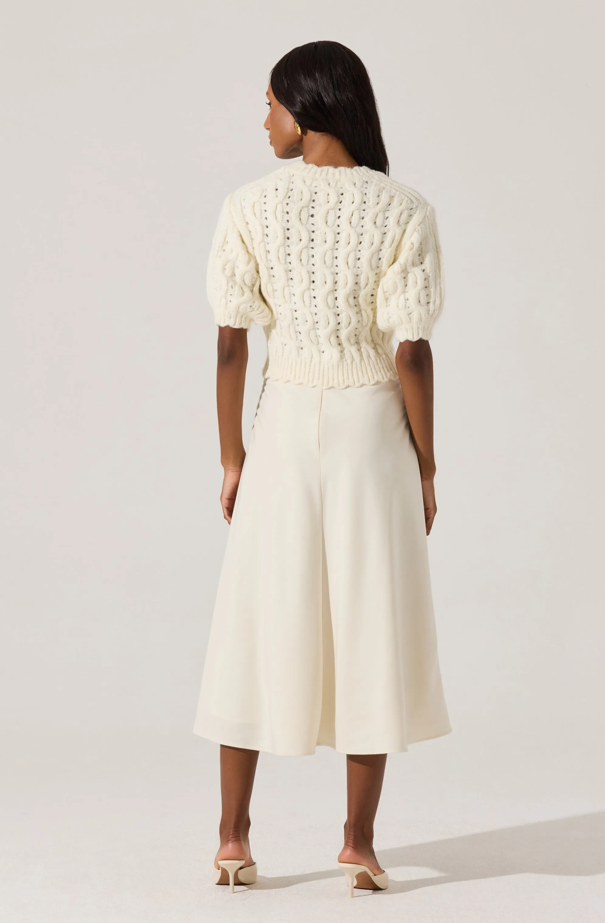 Bow Detail Cable Knit Cardigan sold by Astr product image thumbnail 5