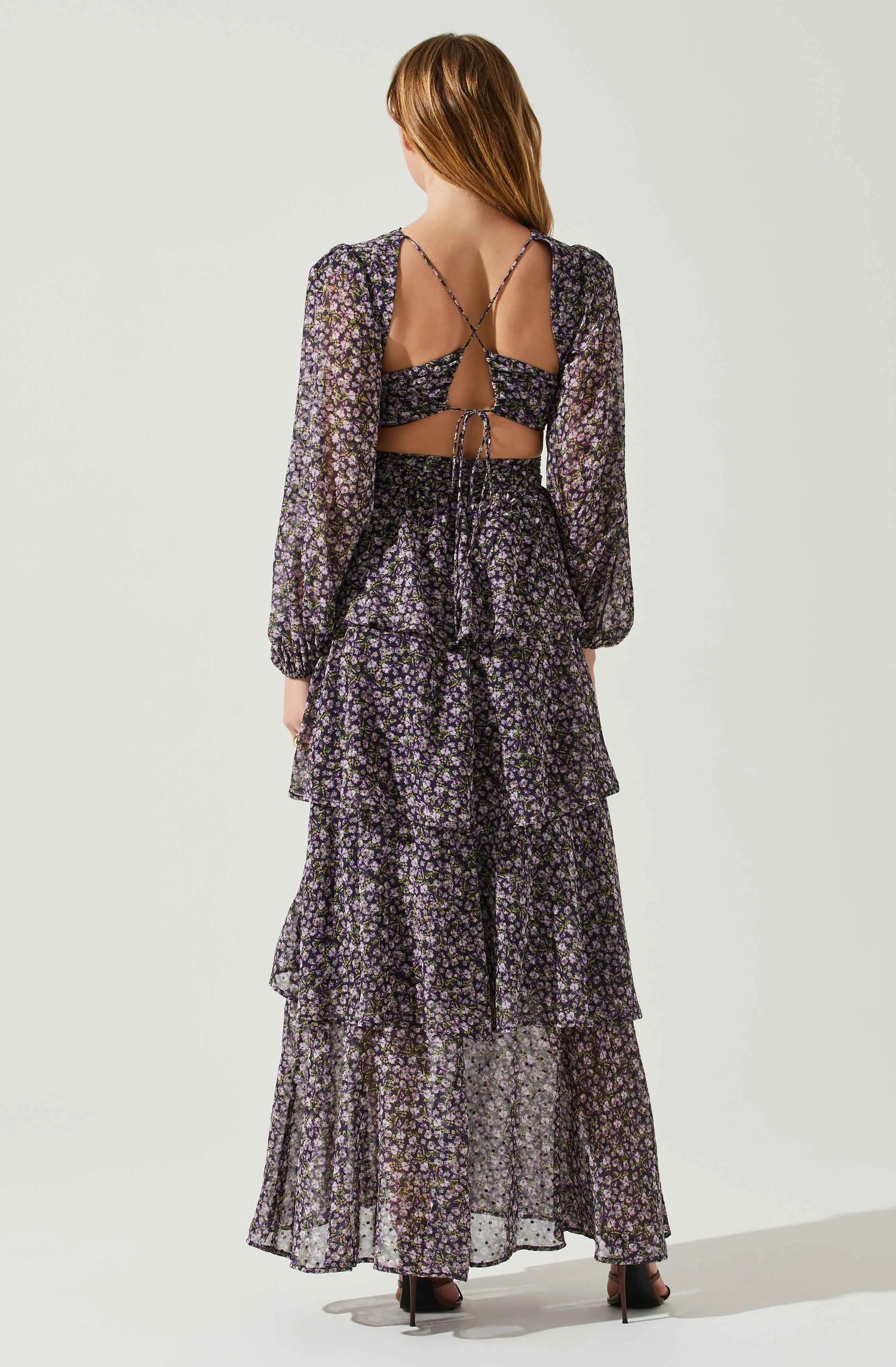 Anora Floral Tiered Maxi Dress sold by Astr product image thumbnail 5