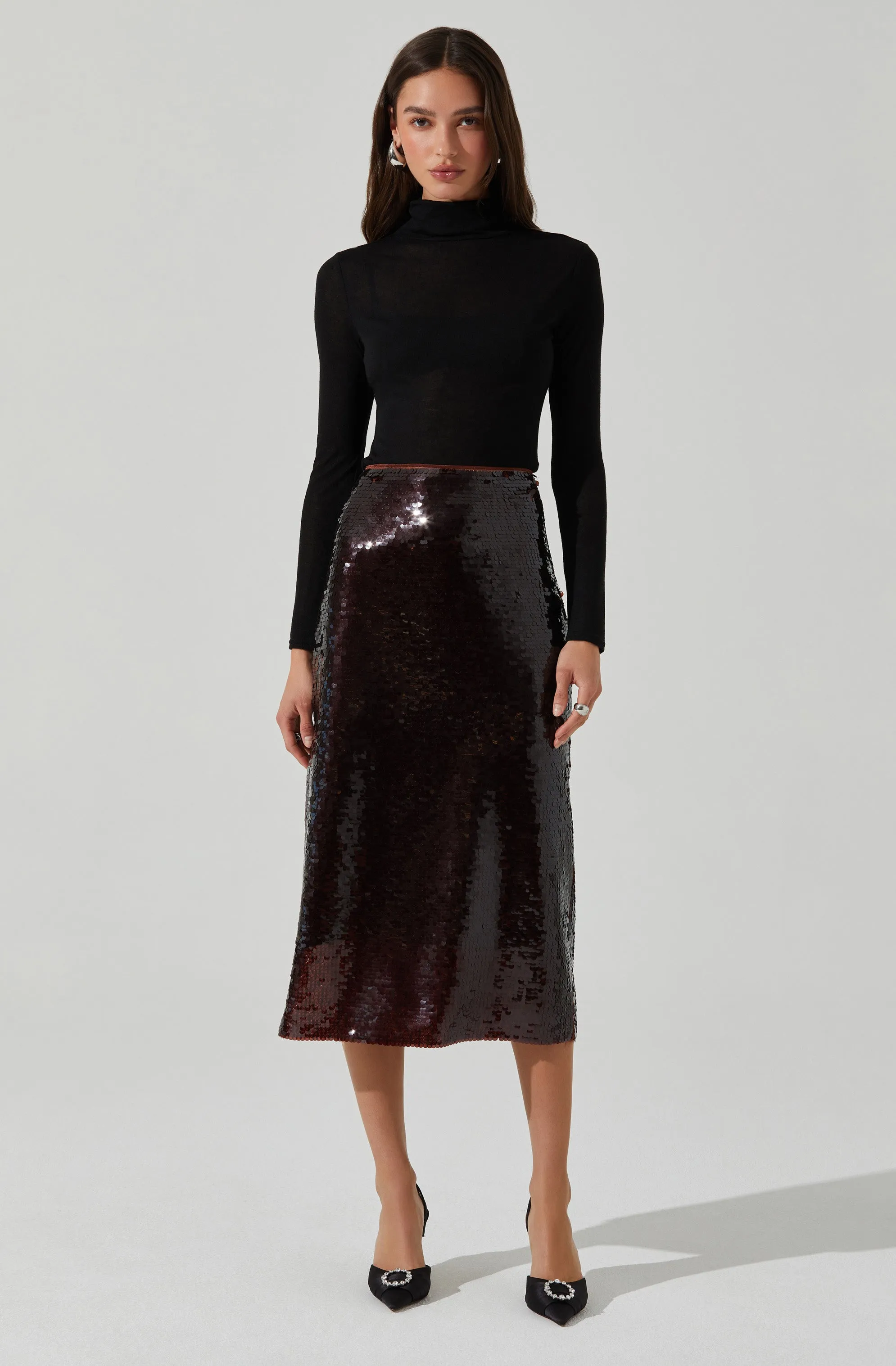 Dova Sequin Midi Skirt sold by Astr product image thumbnail 3