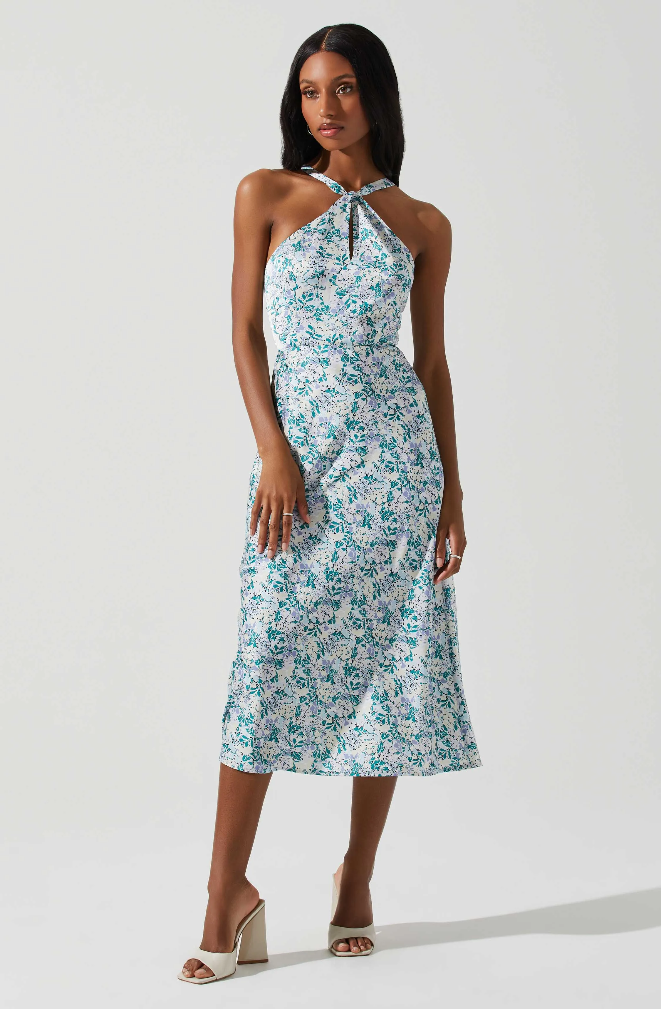 Sandrine Floral Halter Midi Dress sold by Astr product image thumbnail 3