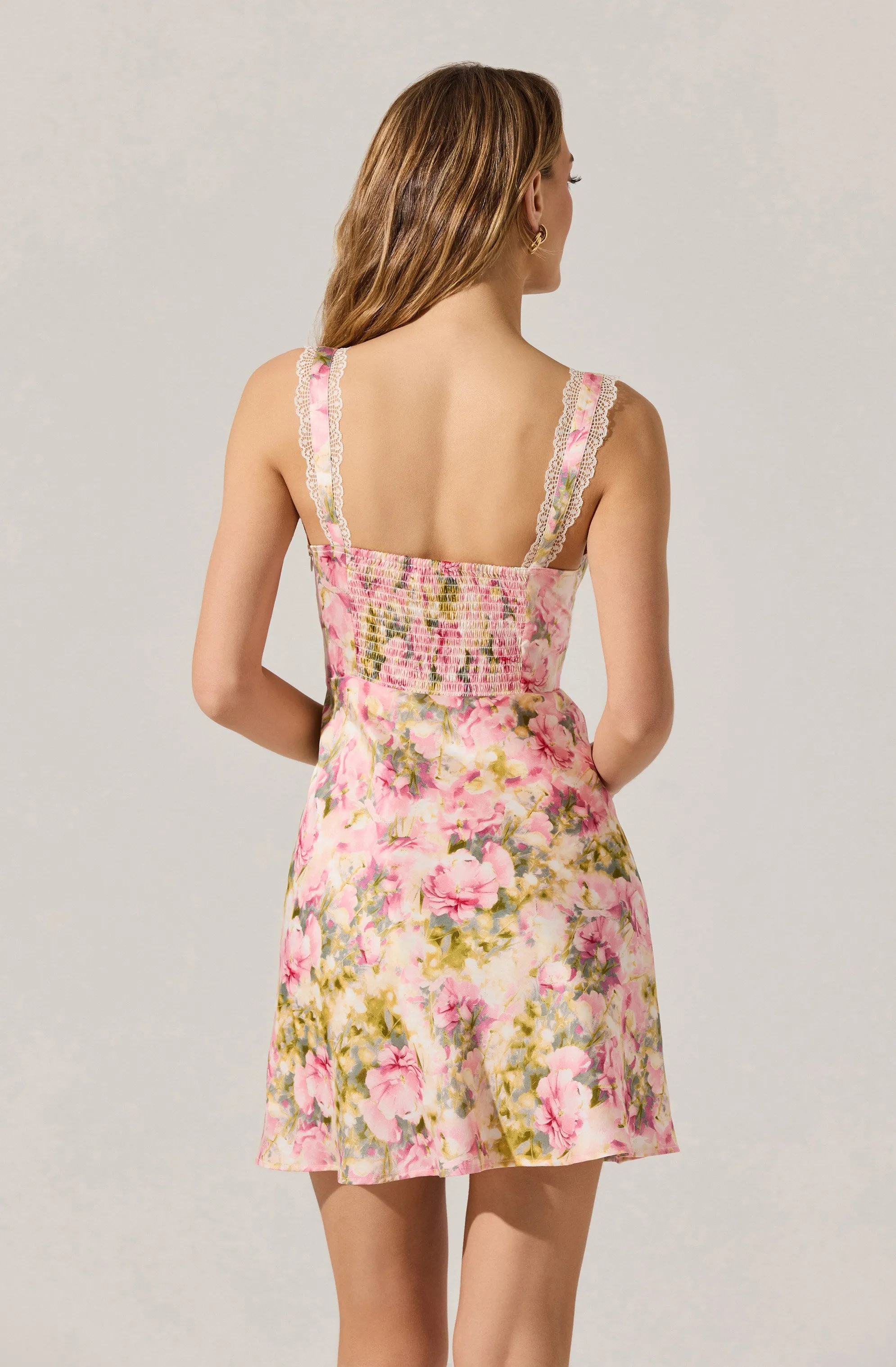 Alva Satin Floral Mini Dress sold by Astr product image thumbnail 5