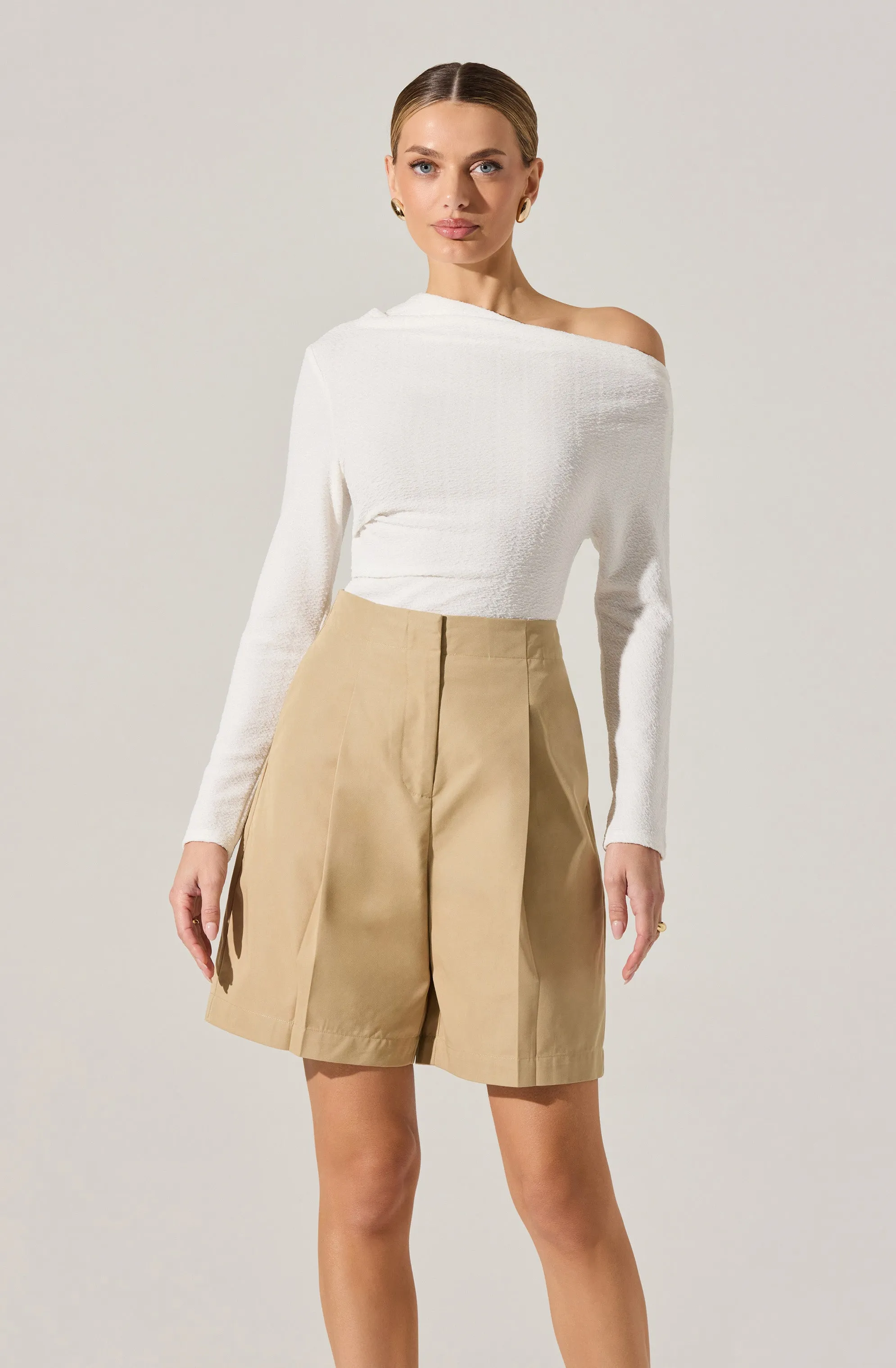 Tailored Pleated Bermuda Shorts sold by Astr product image thumbnail 3