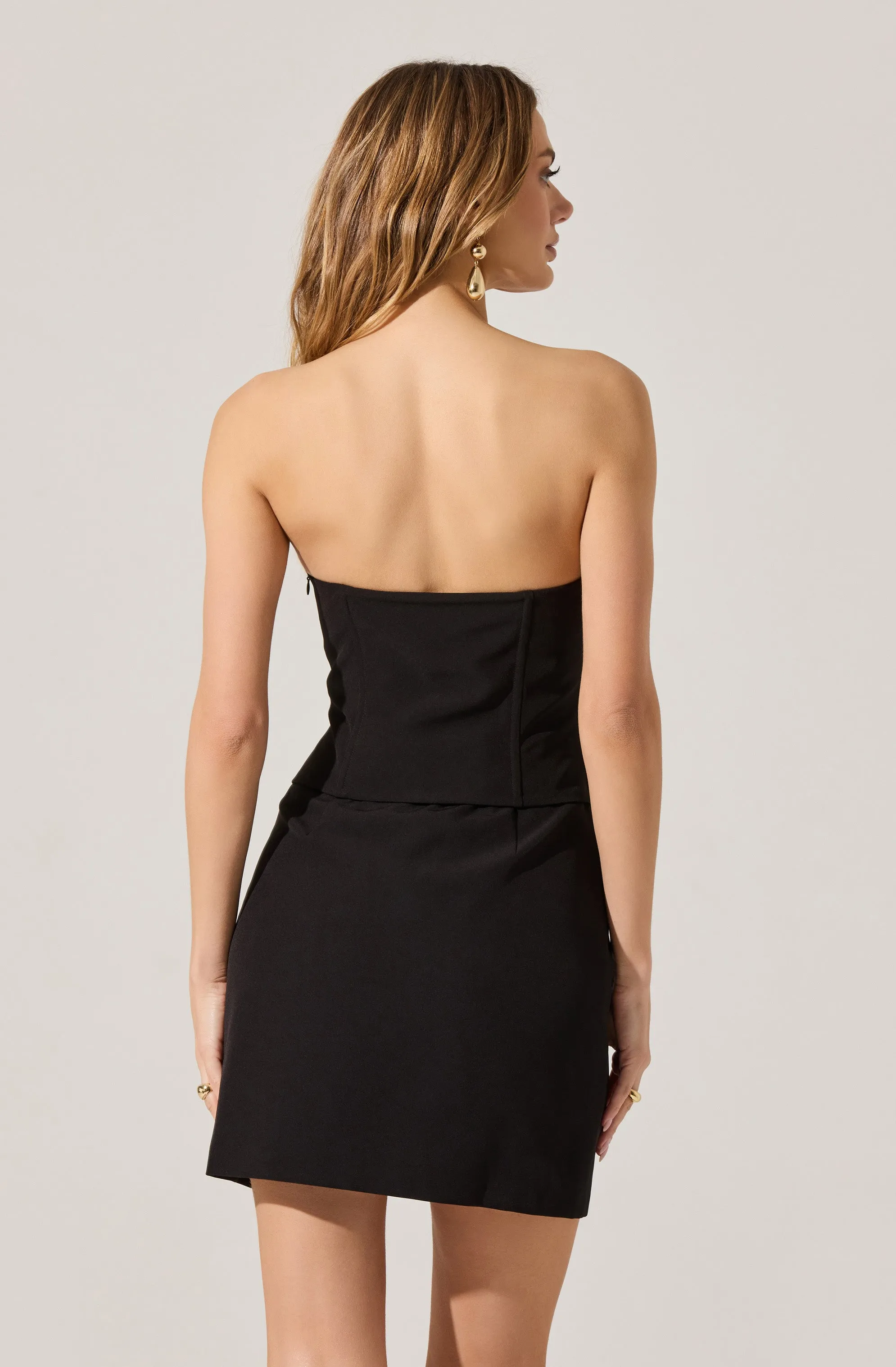 Strapless Layered Bow Mini Dress sold by Astr product image thumbnail 4