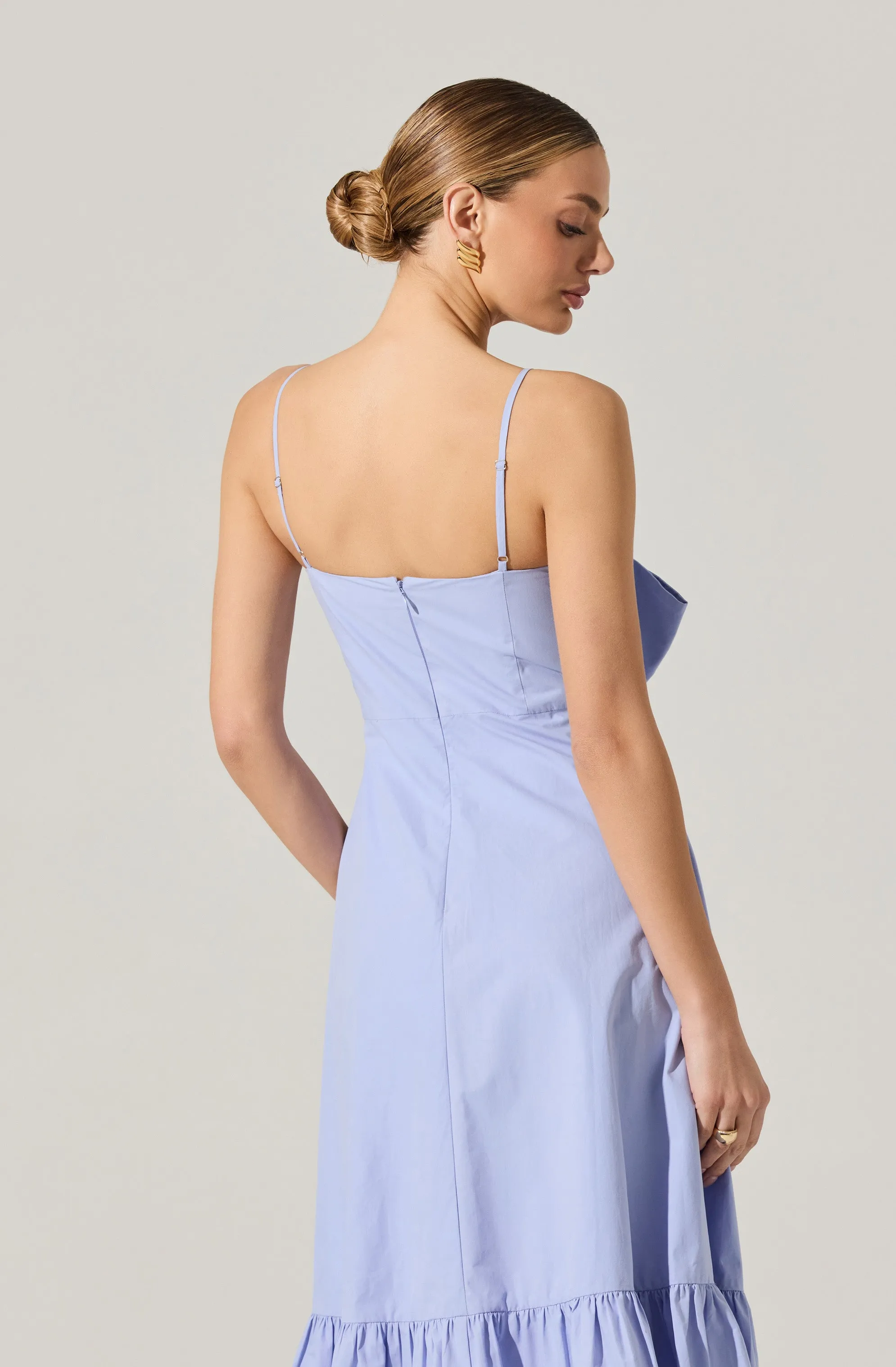 Asymmetrical Bow Midi Dress sold by Astr product image thumbnail 4