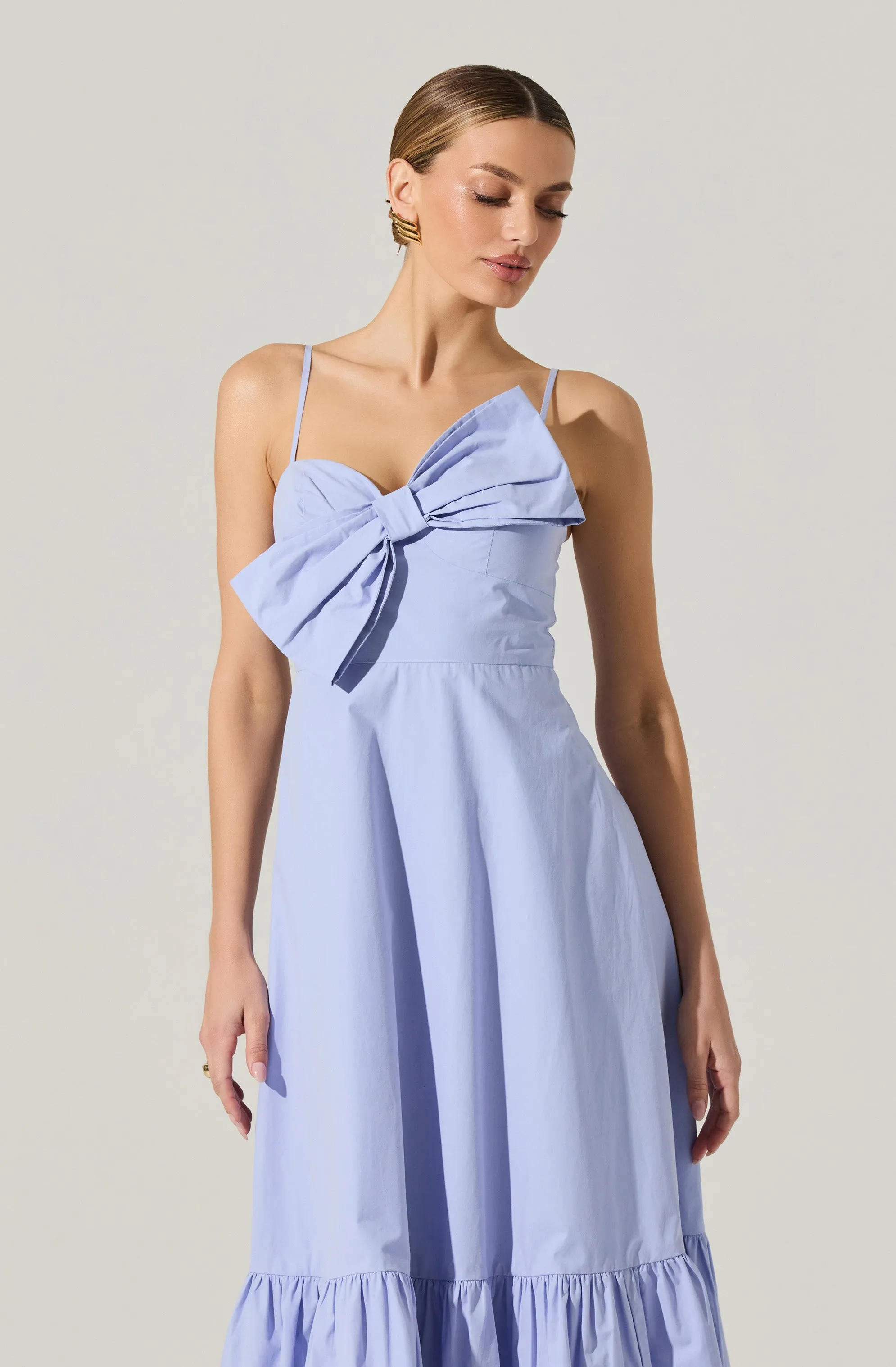 Asymmetrical Bow Midi Dress sold by Astr product image thumbnail 2