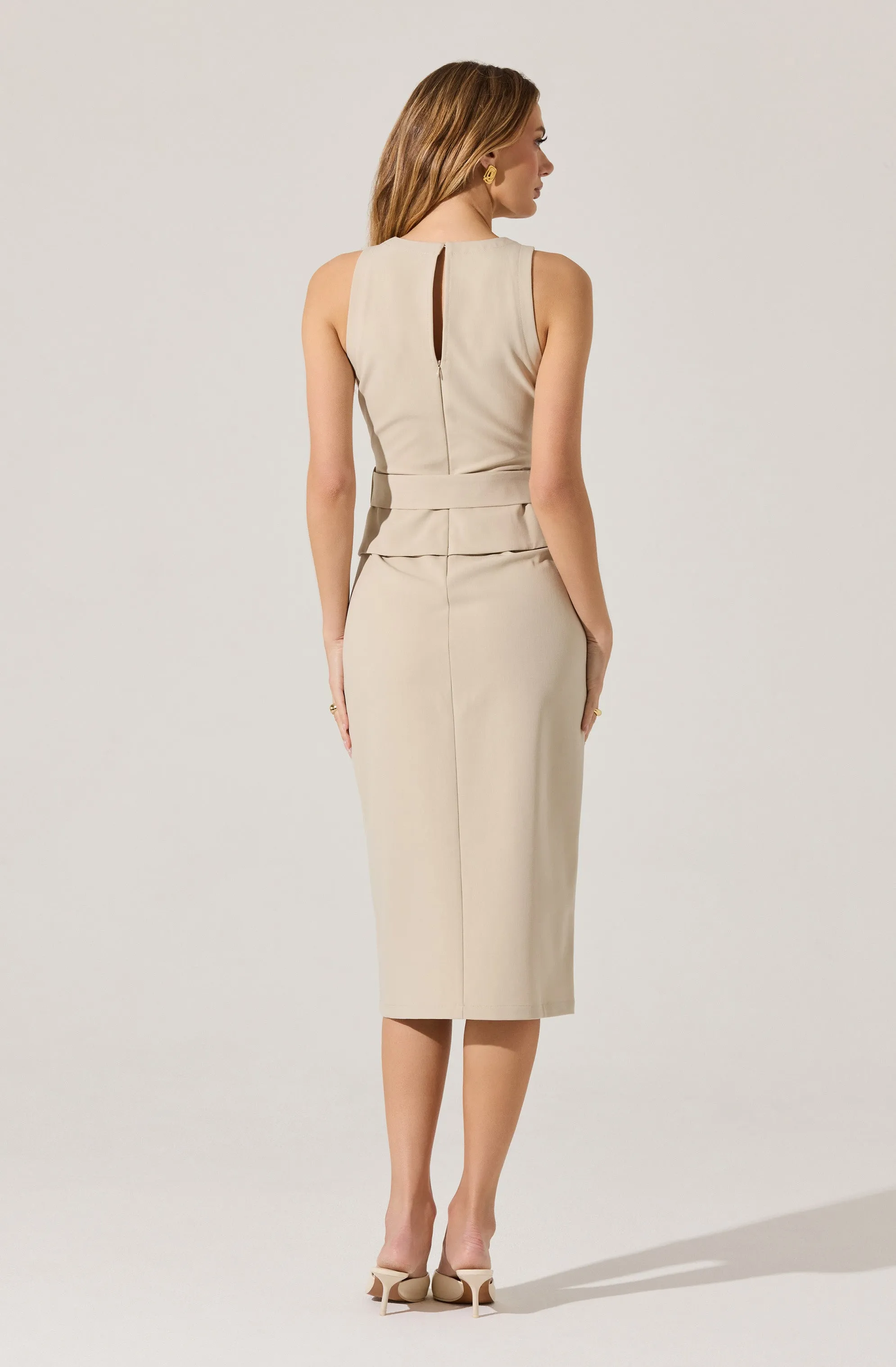 Tailored Belted Midi Dress sold by Astr product image thumbnail 5