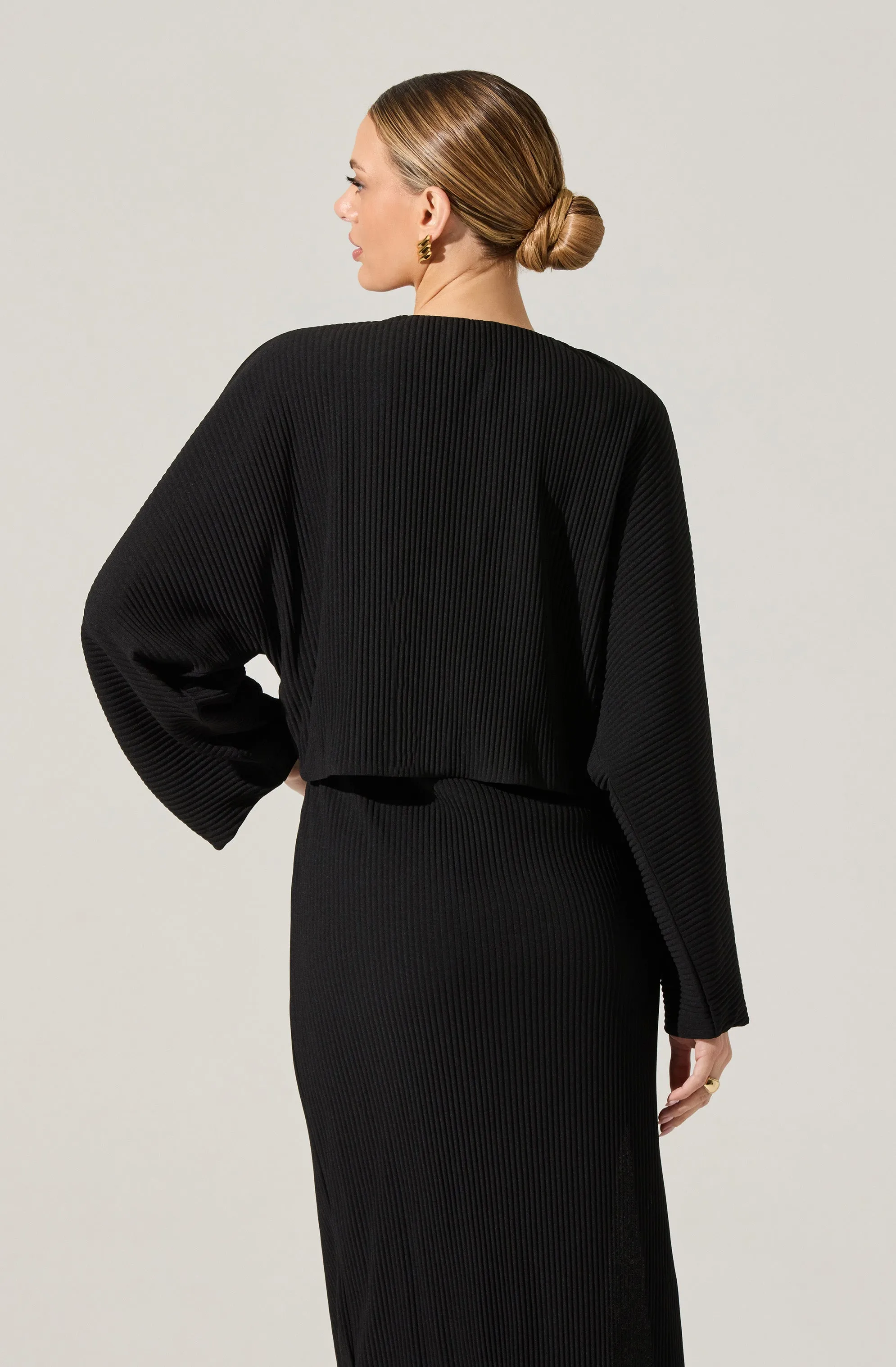 Ribbed Midi Dress & Shrug Set sold by Astr product image thumbnail 4