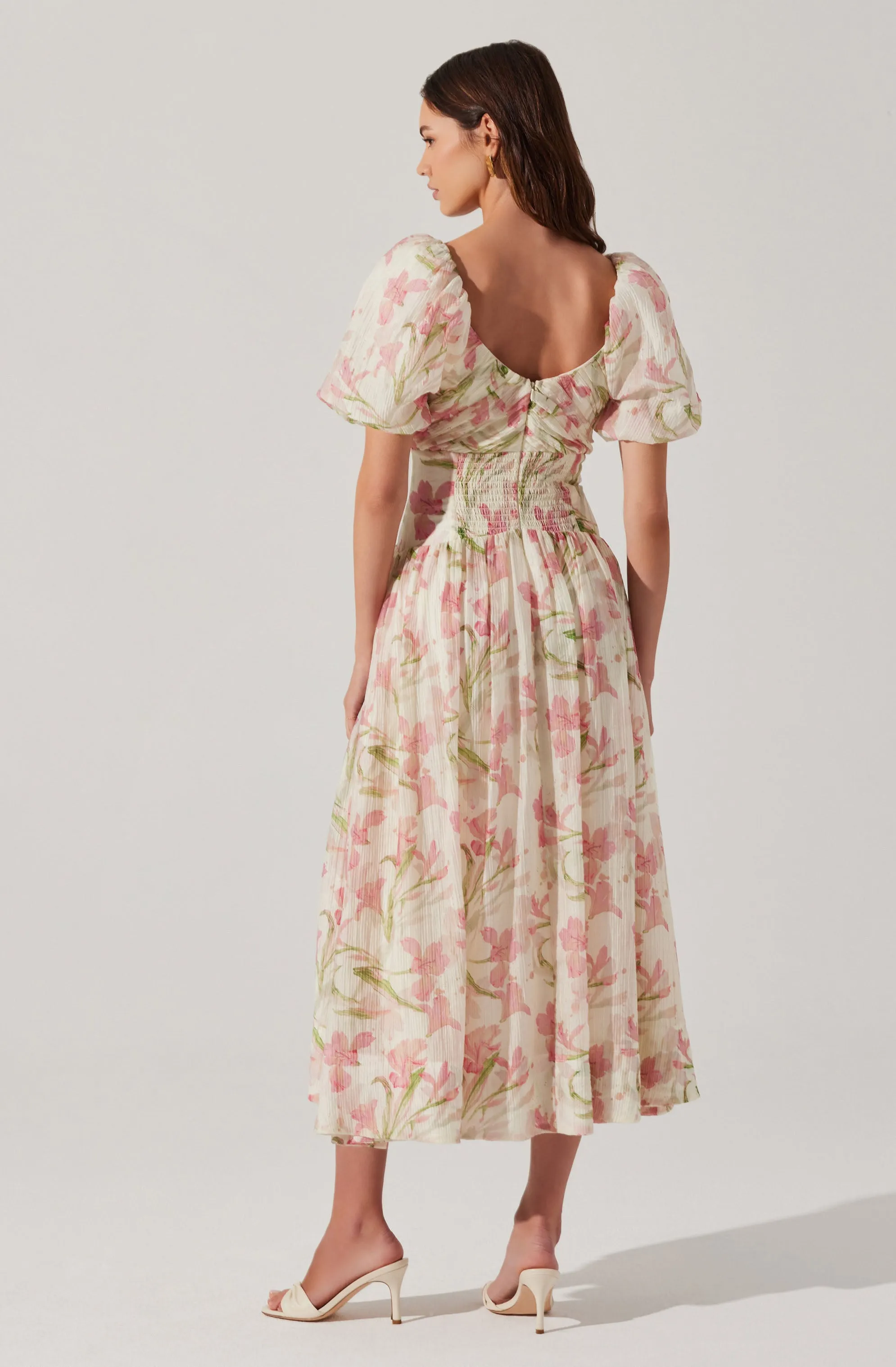 Sasilia Floral Puff Sleeve Dress sold by Astr product image thumbnail 4