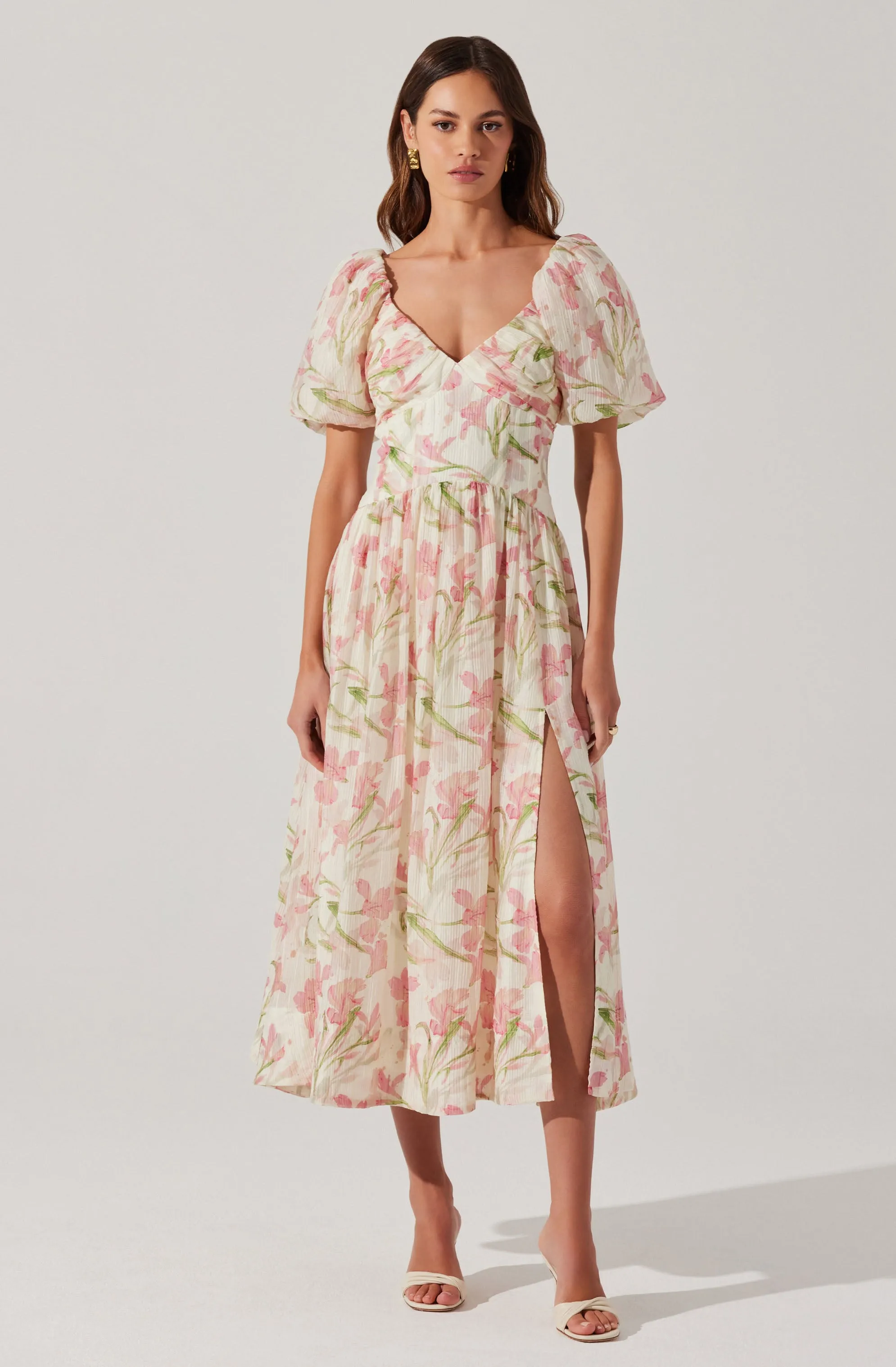 Sasilia Floral Puff Sleeve Dress sold by Astr product image thumbnail 3