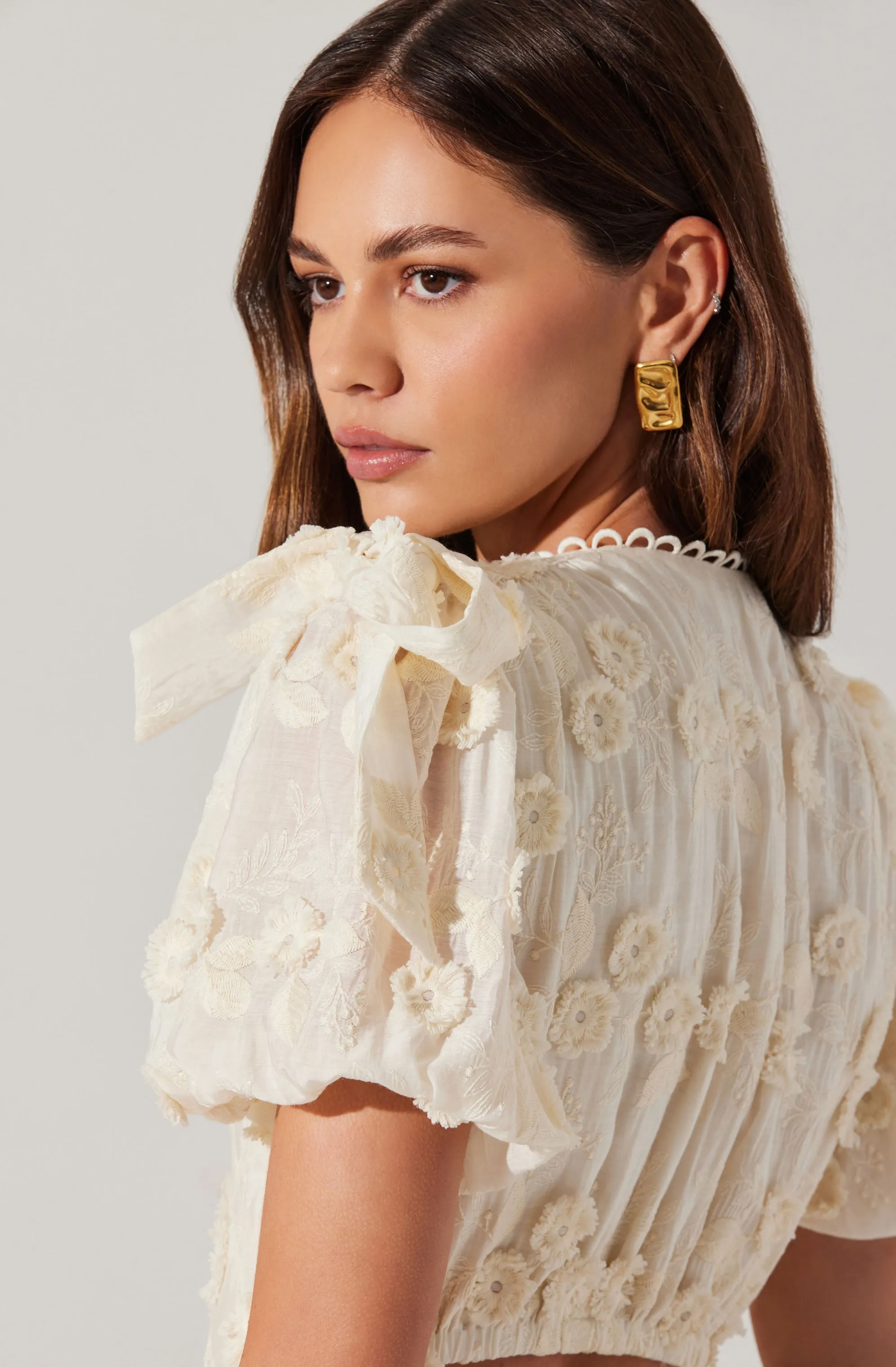 Arianell Embroidered Floral Tiered Dress sold by Astr product image thumbnail 2